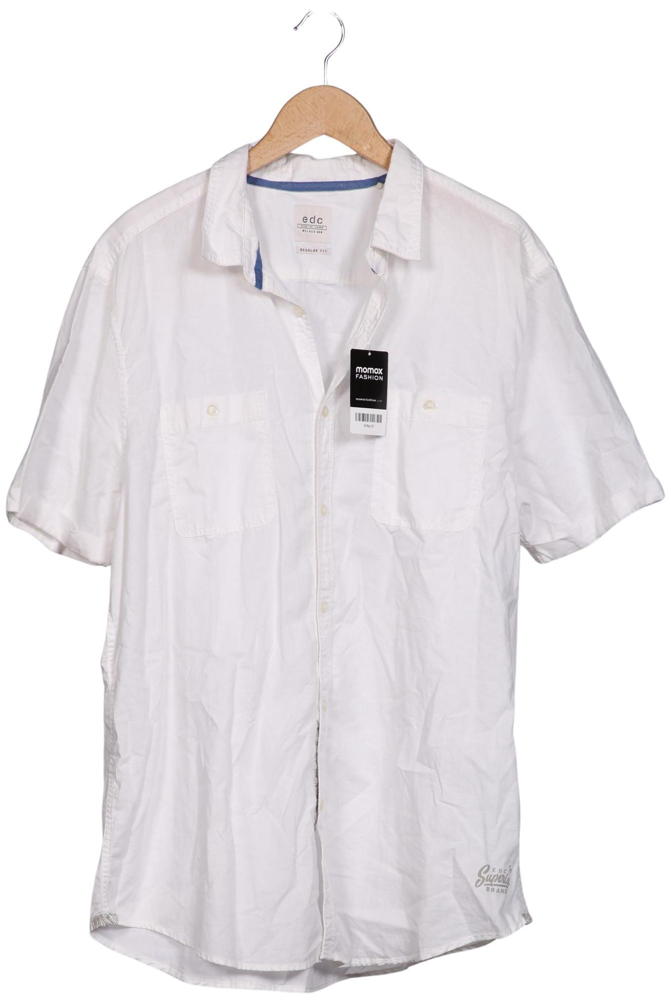

edc by Esprit Herren Hemd, weiß, Gr. 56