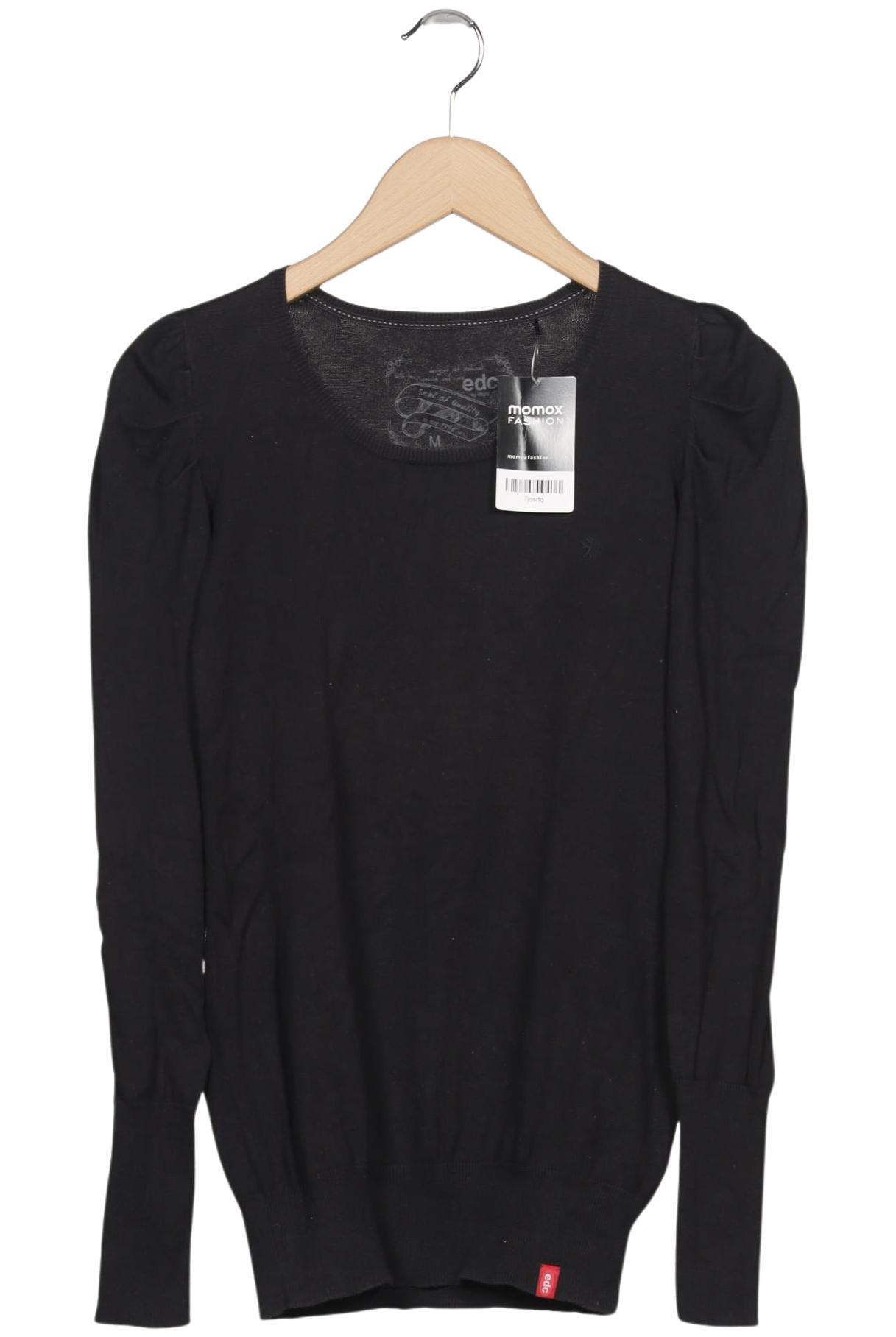 

edc by Esprit Damen Pullover, schwarz, Gr. 38