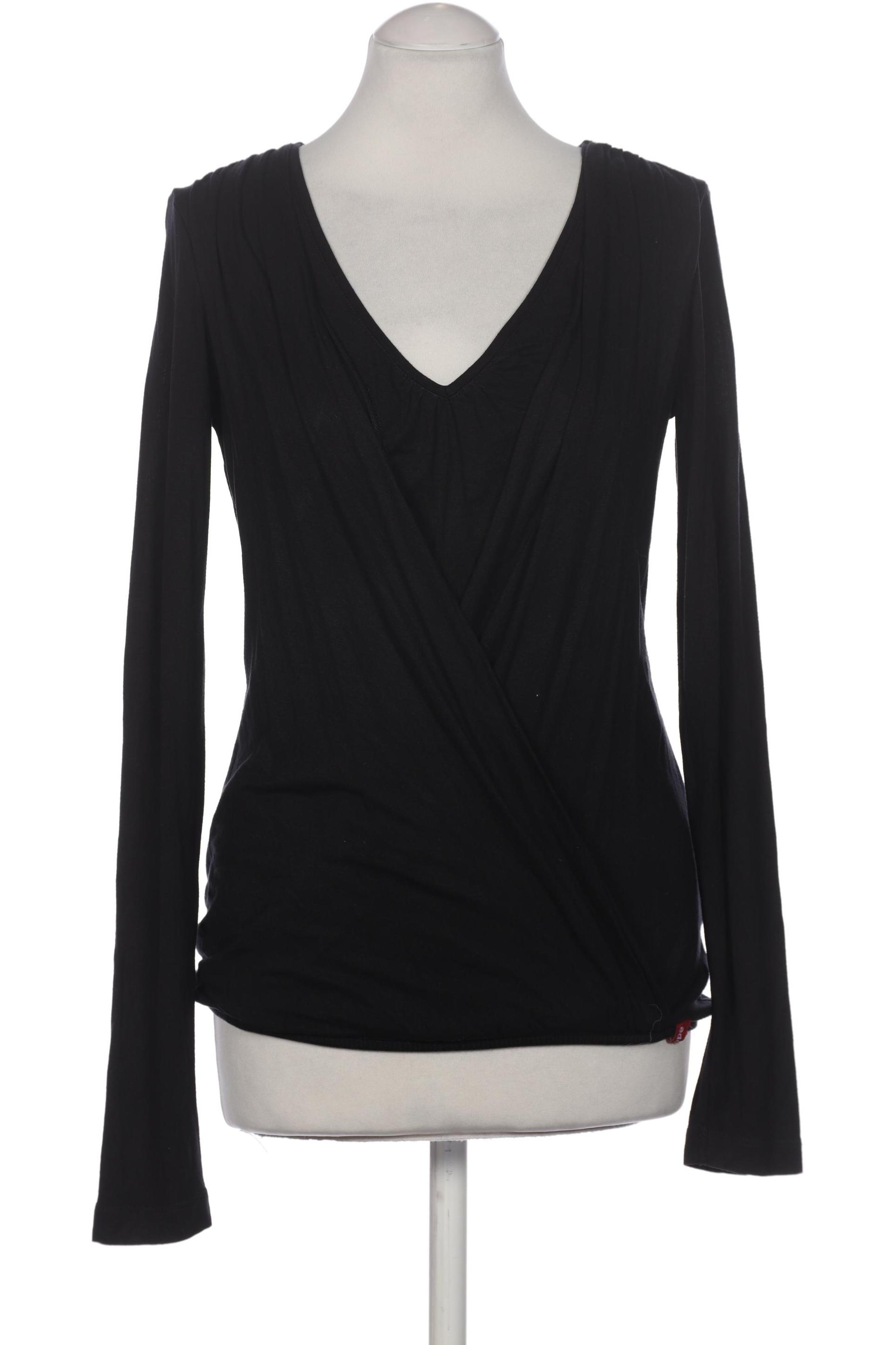 

edc by Esprit Damen Langarmshirt, schwarz, Gr. 36