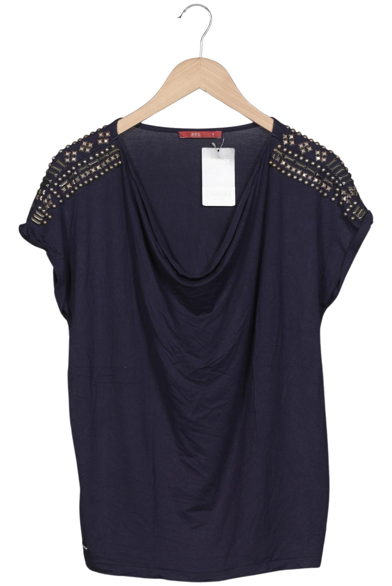 

edc by Esprit Damen T-Shirt, marineblau, Gr. 36