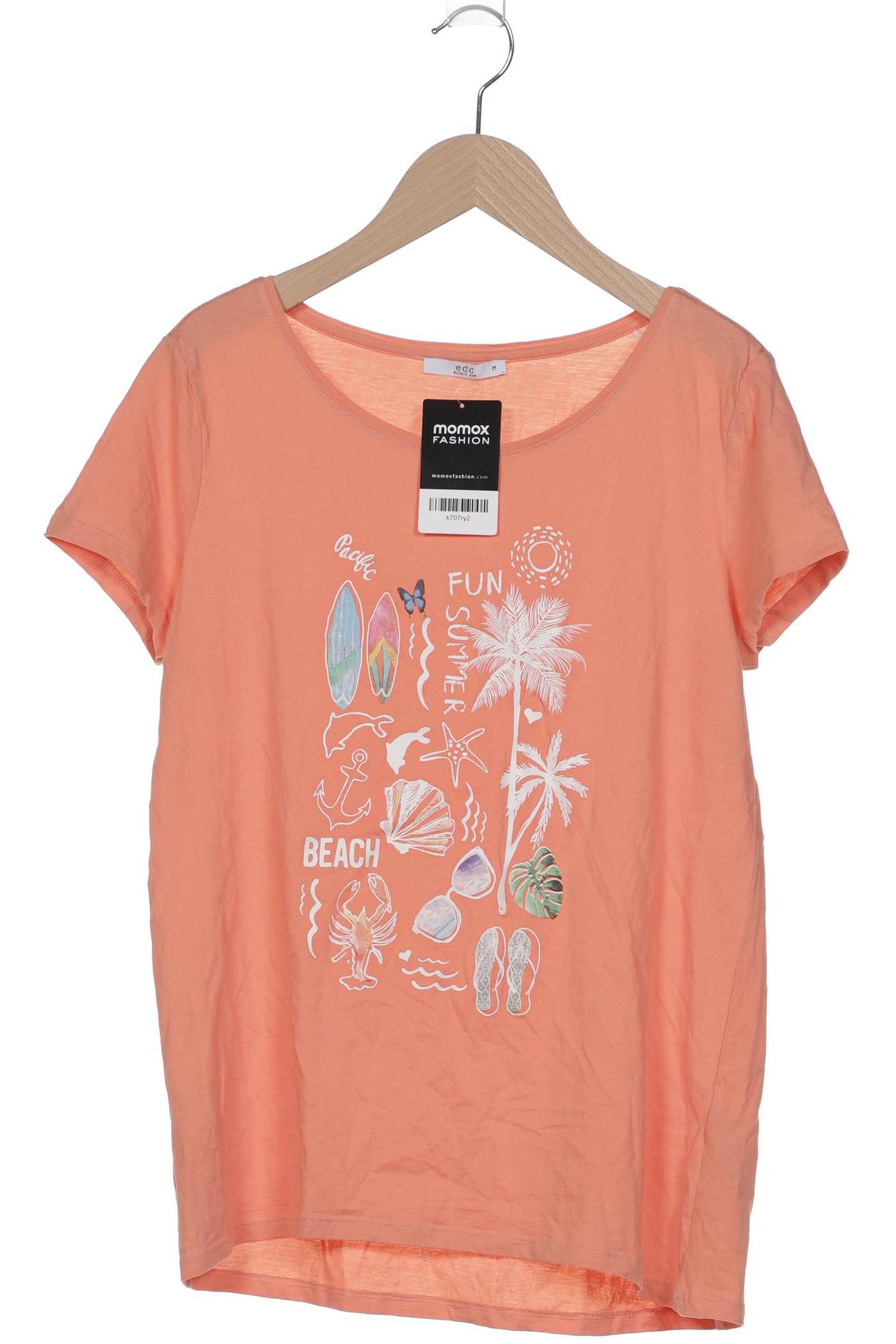 

edc by Esprit Damen T-Shirt, orange, Gr. 38