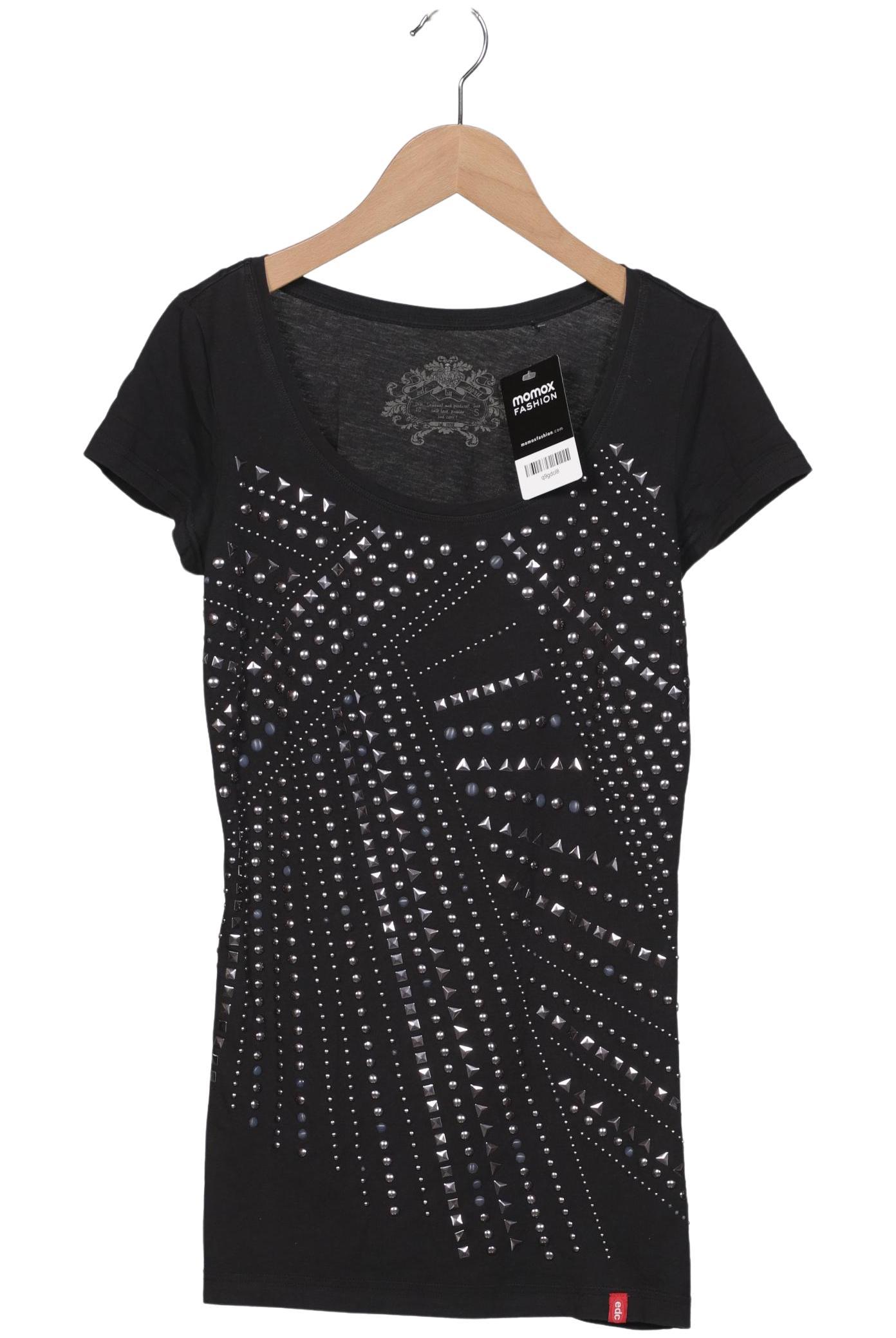 

edc by Esprit Damen T-Shirt, schwarz, Gr. 36