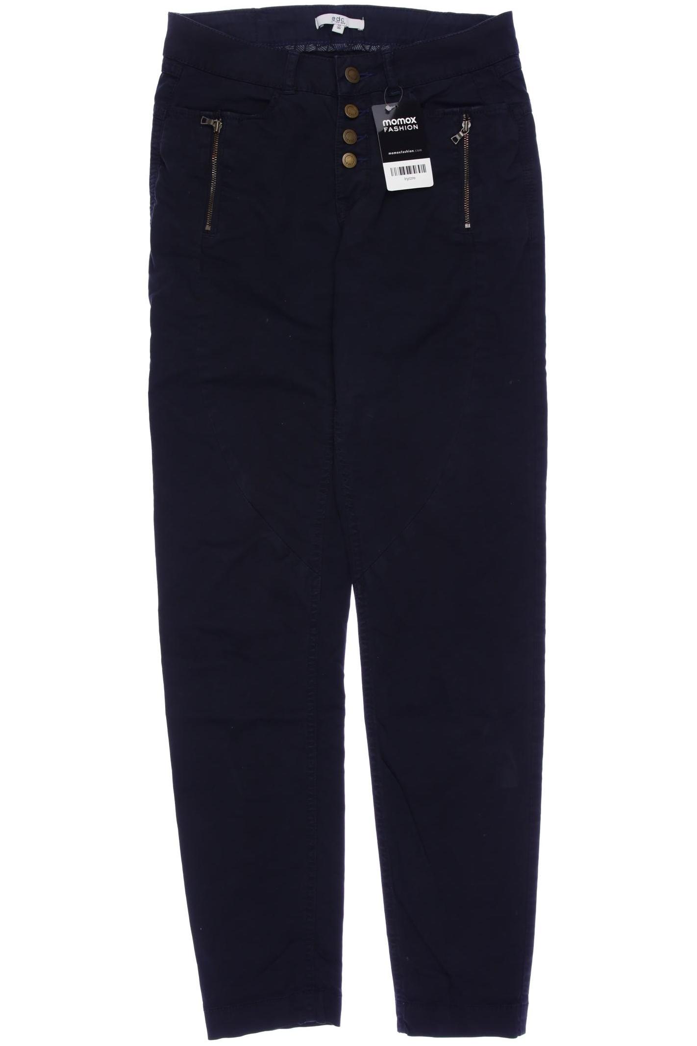 

edc by Esprit Damen Stoffhose, marineblau, Gr. 32