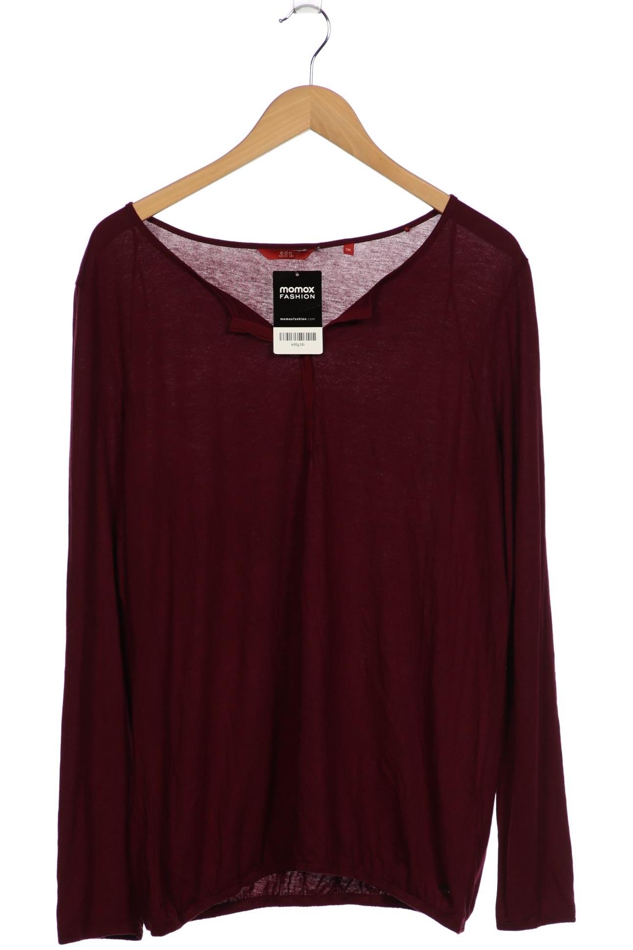 

edc by Esprit Damen Langarmshirt, bordeaux, Gr. 46