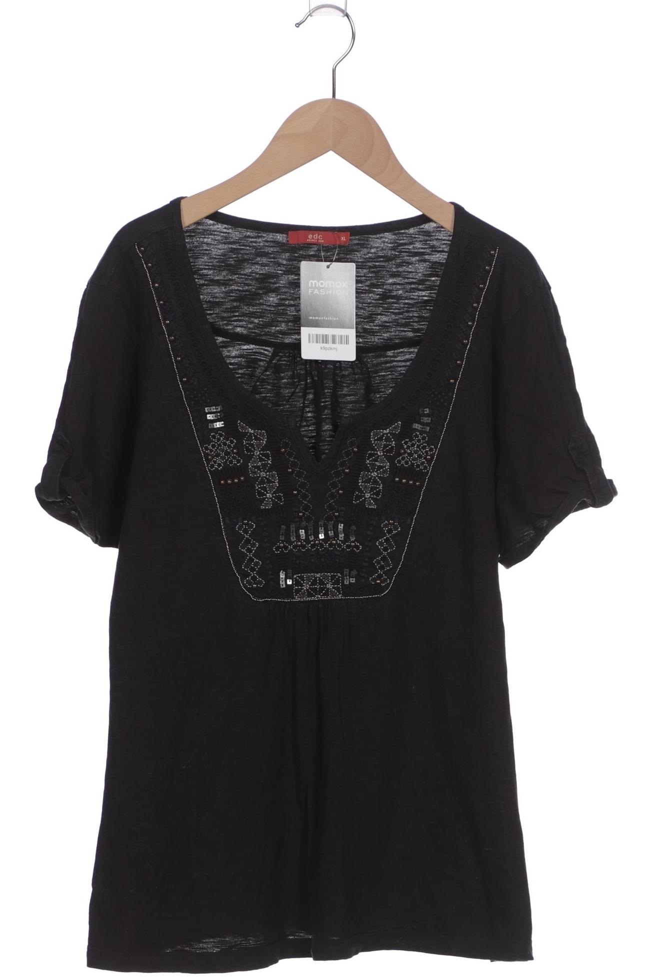 

edc by Esprit Damen T-Shirt, schwarz, Gr. 44