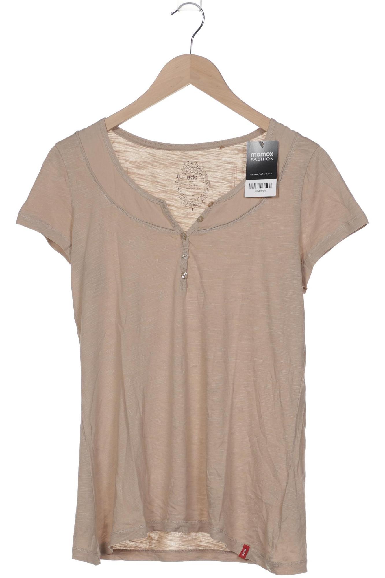 

edc by Esprit Damen T-Shirt, beige, Gr. 42