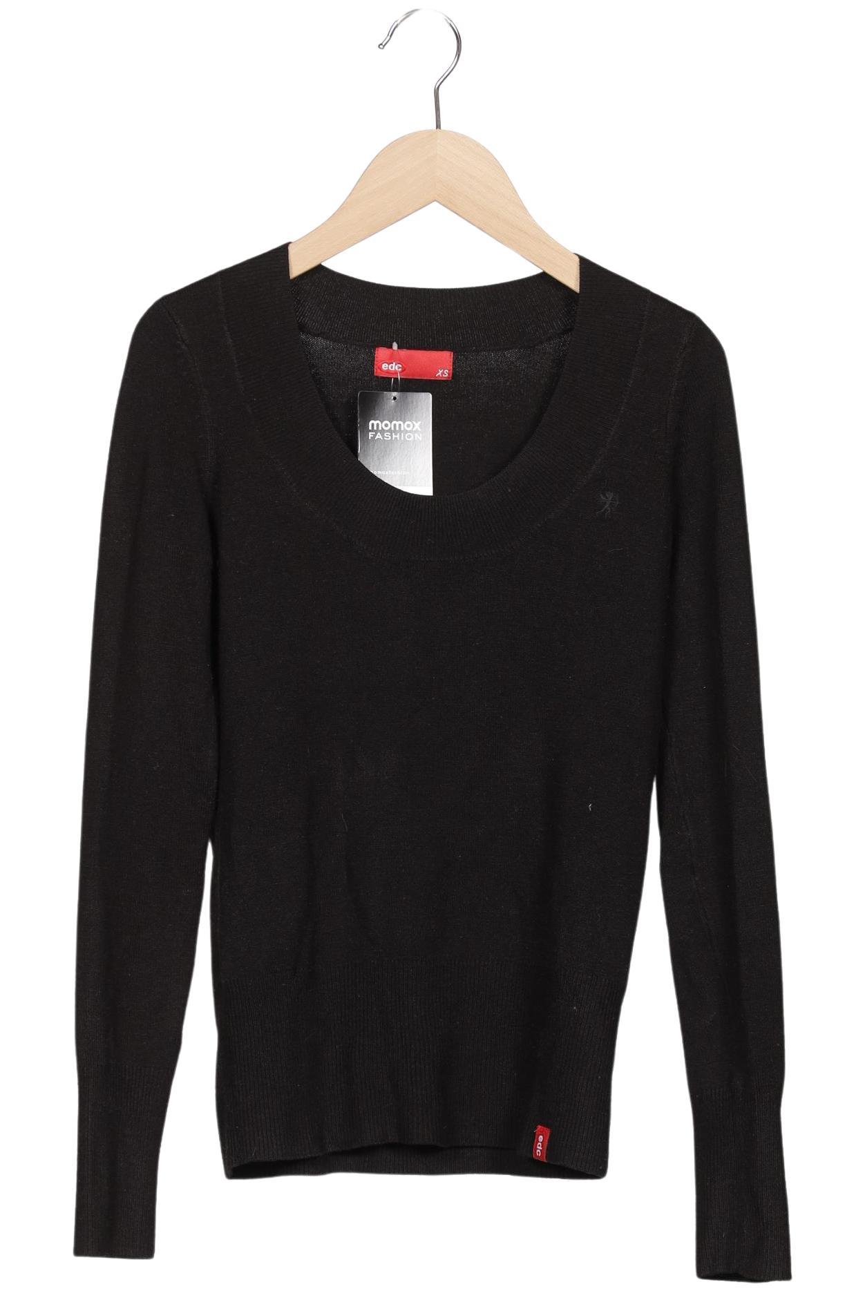 

edc by Esprit Damen Pullover, schwarz, Gr. 34