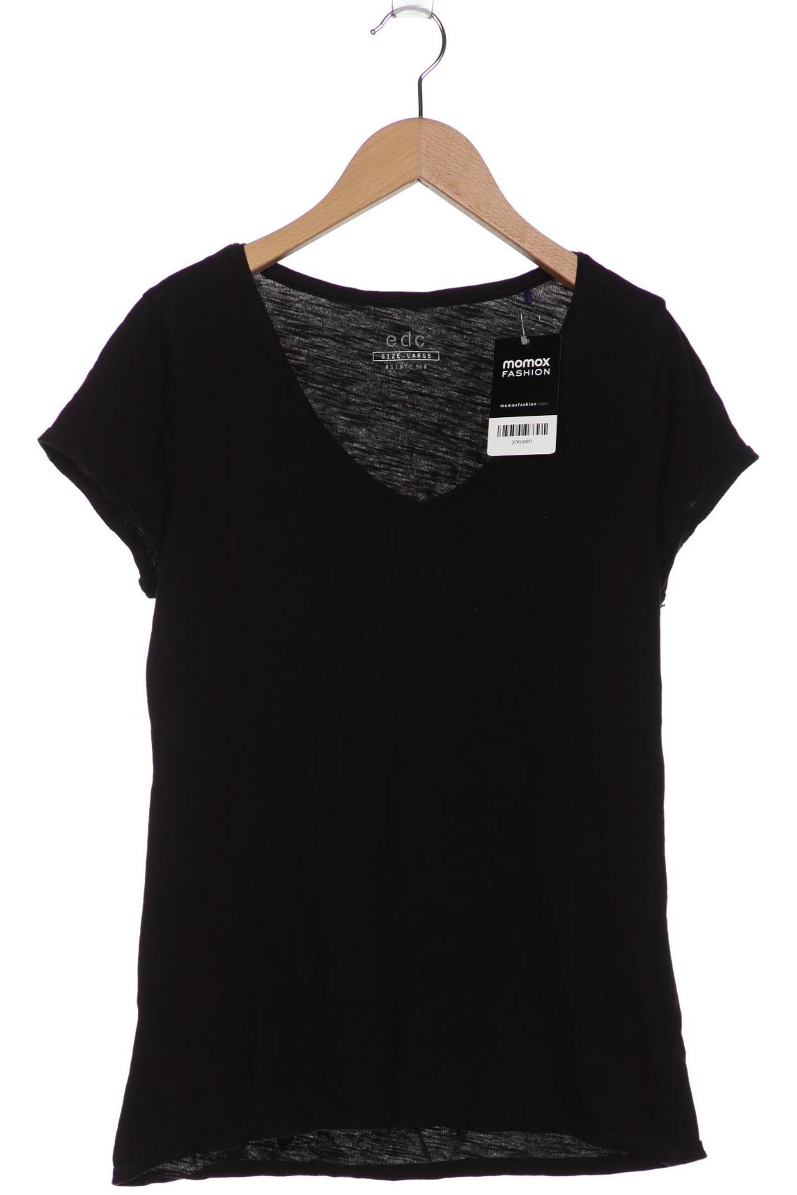 

edc by Esprit Damen T-Shirt, schwarz, Gr. 42