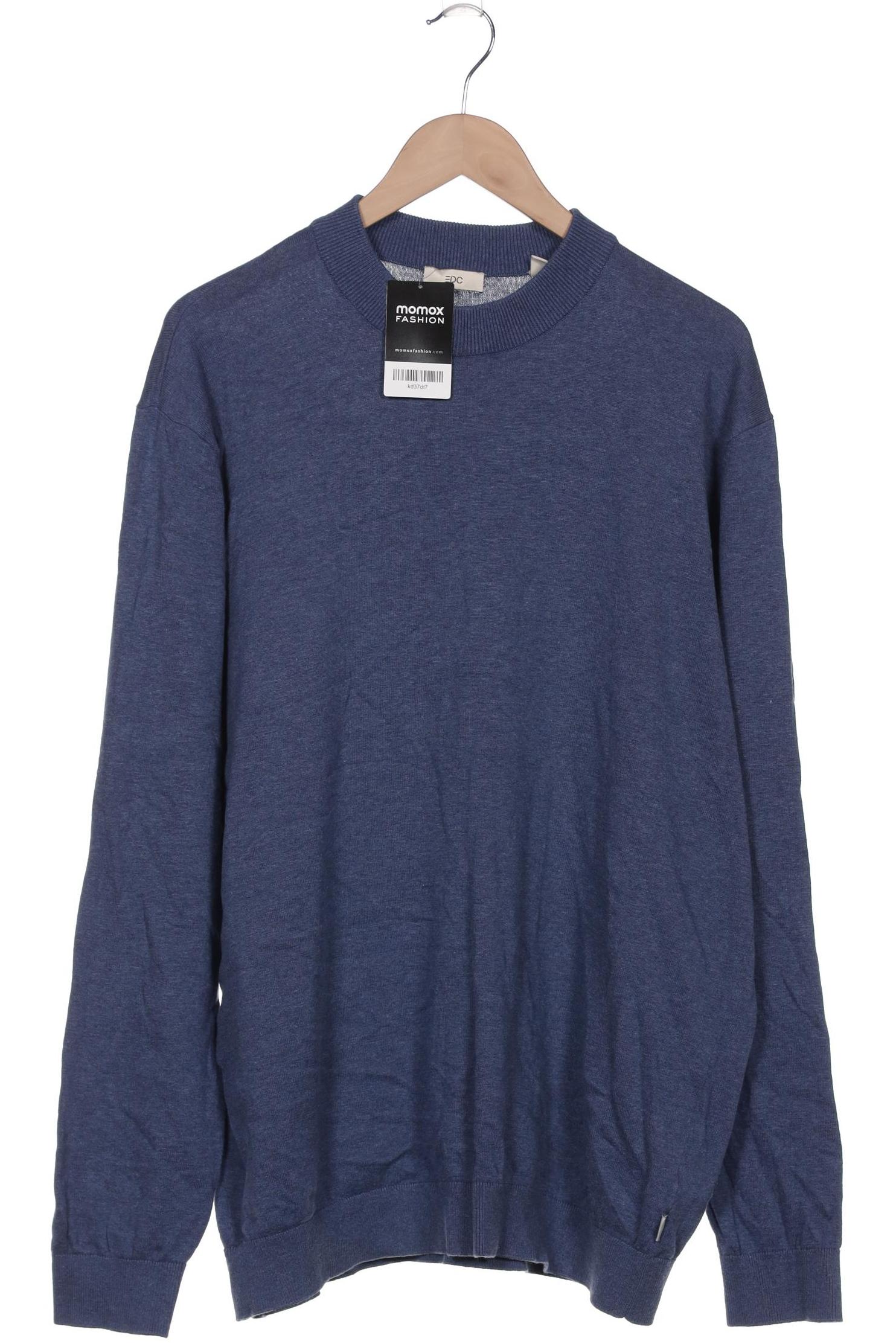

edc by Esprit Herren Pullover, blau, Gr. 56