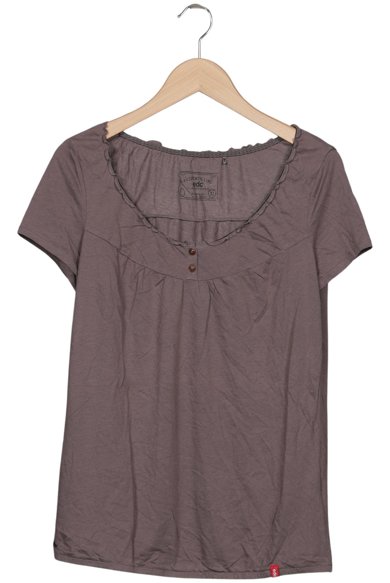 

edc by Esprit Damen T-Shirt, grau, Gr. 44