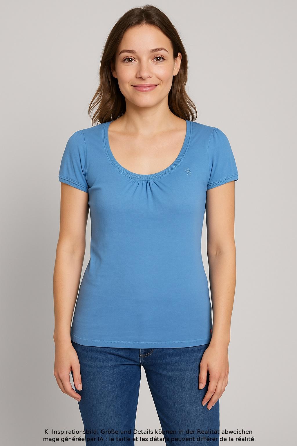 

edc by Esprit Damen T-Shirt, hellblau, Gr. 34