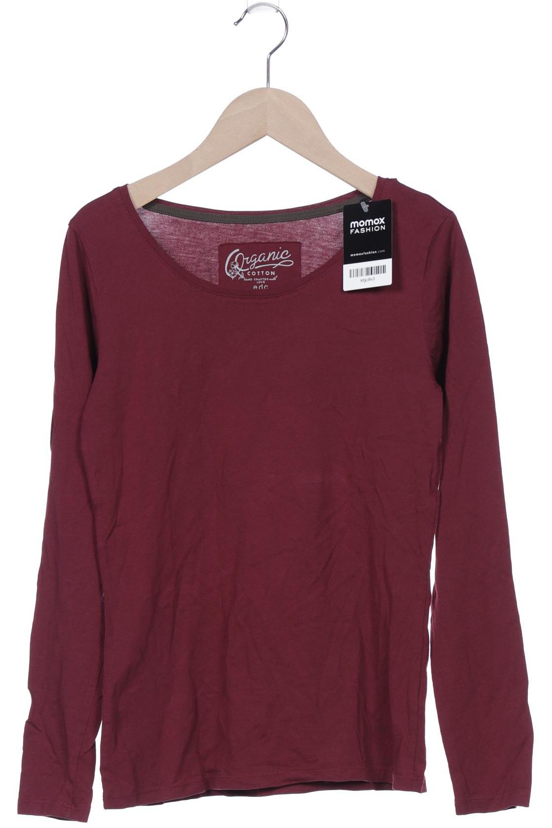 

edc by Esprit Damen Langarmshirt, bordeaux, Gr. 34