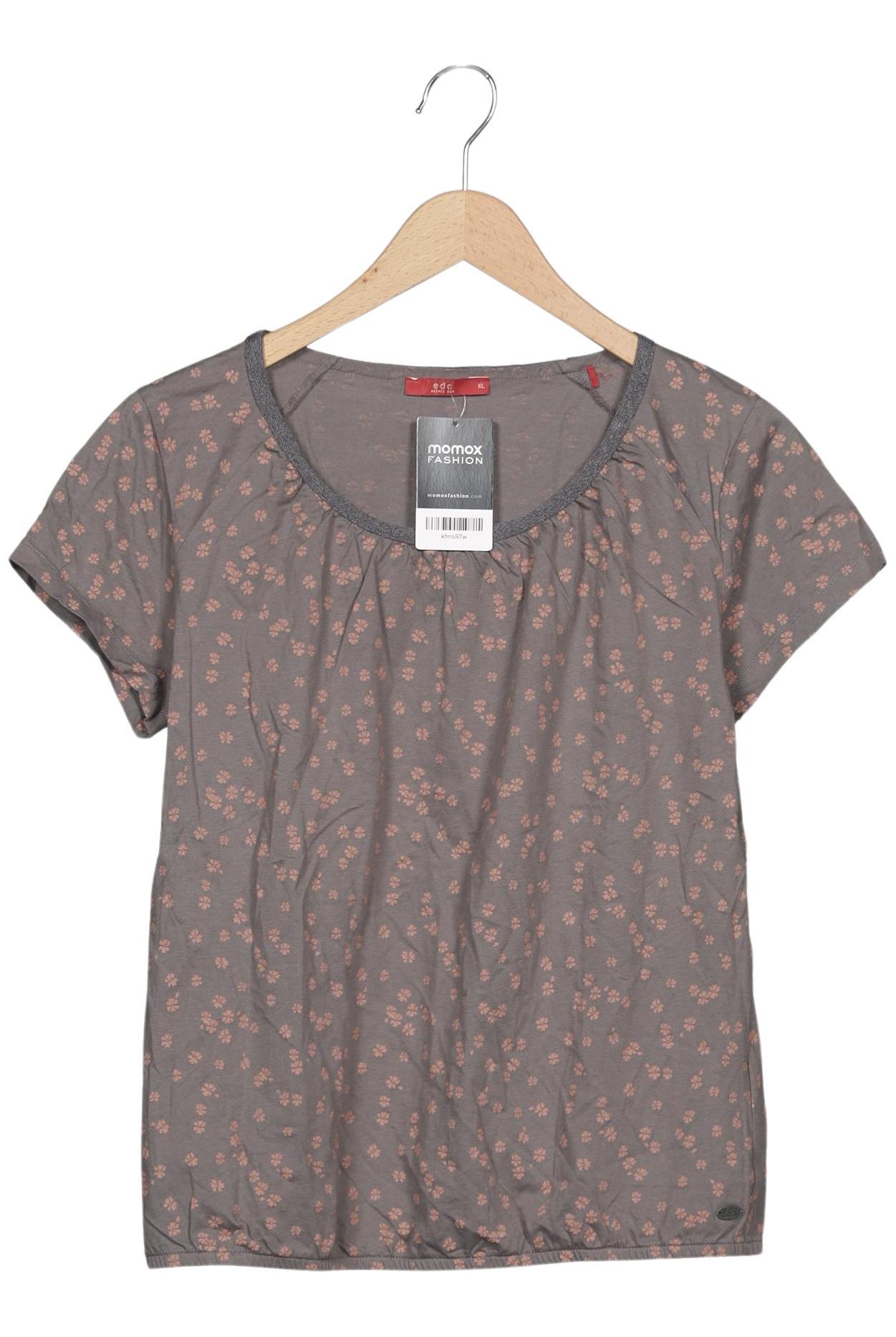 

edc by Esprit Damen T-Shirt, grau, Gr. 44