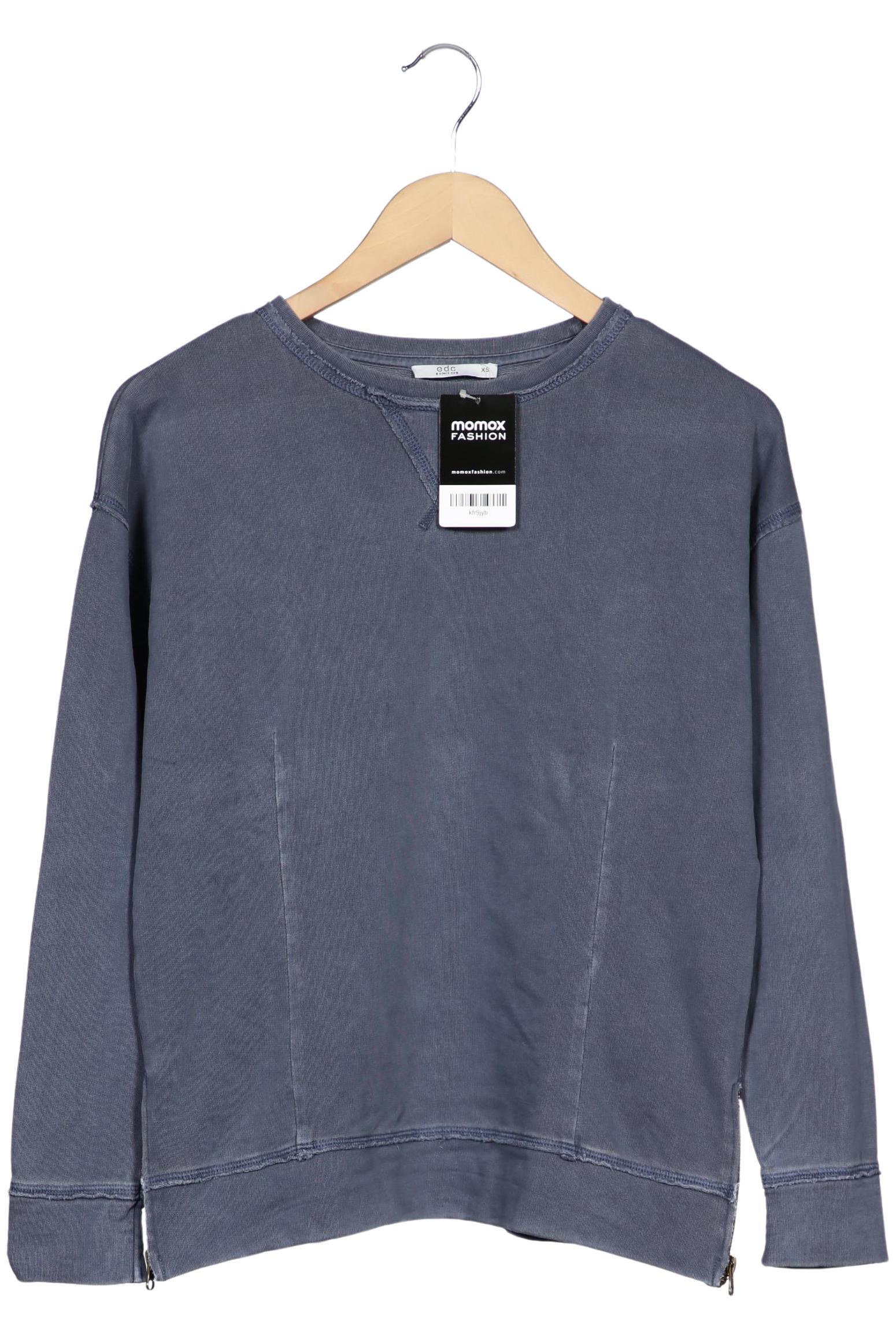 

edc by Esprit Damen Sweatshirt, blau, Gr. 34