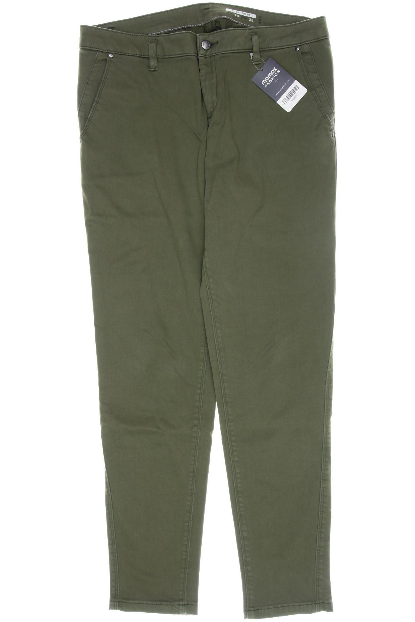 

edc by Esprit Damen Stoffhose, grün, Gr. 40