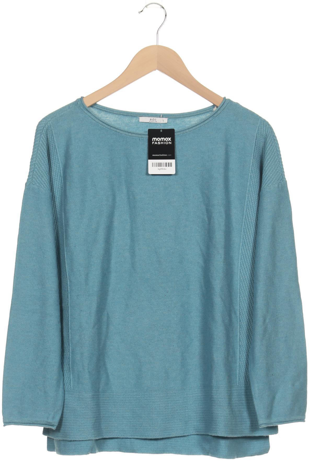 

edc by Esprit Damen Pullover, blau, Gr. 42