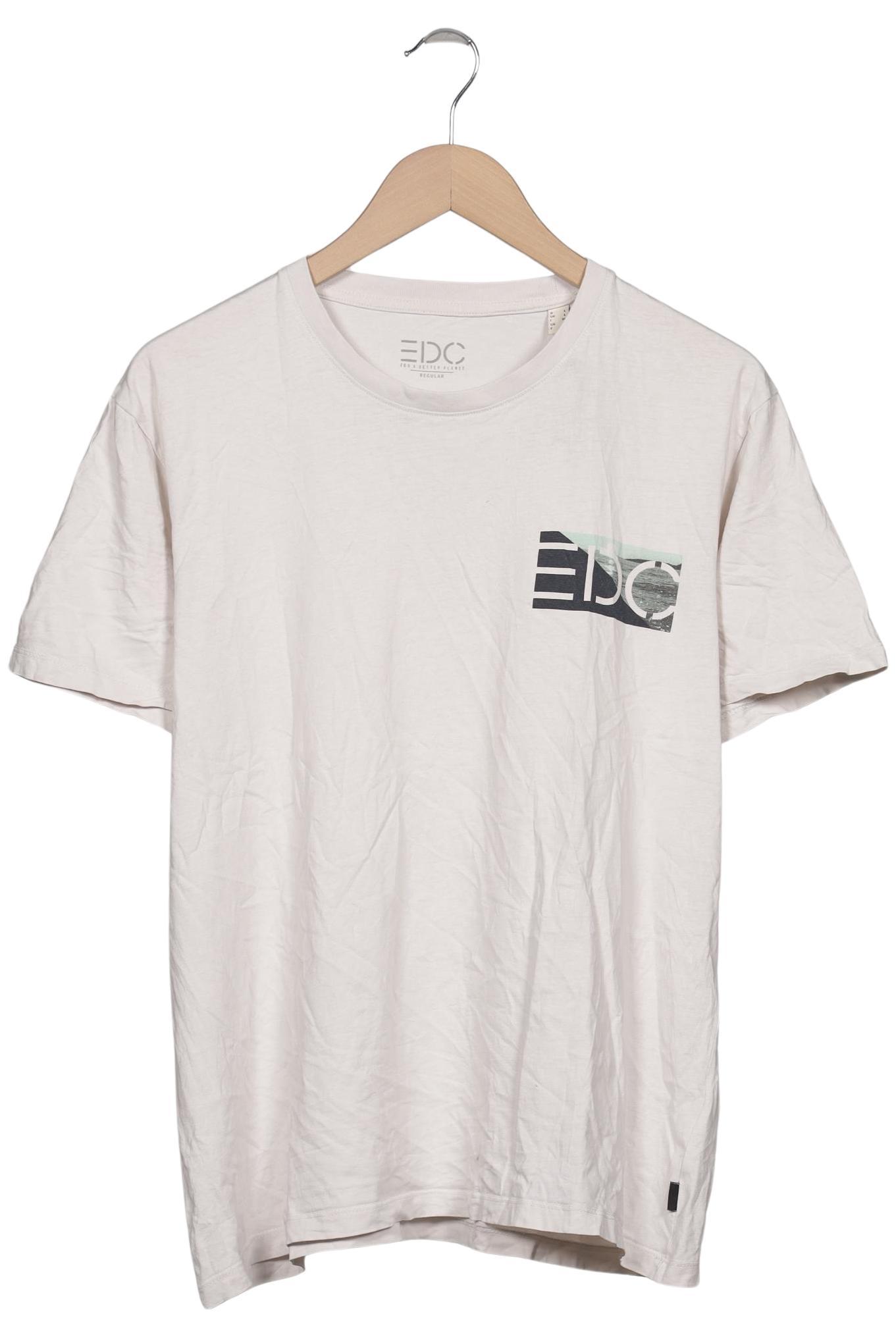 Thumbnail - edc by Esprit Herren T-Shirt, cremeweiß, Gr. 52