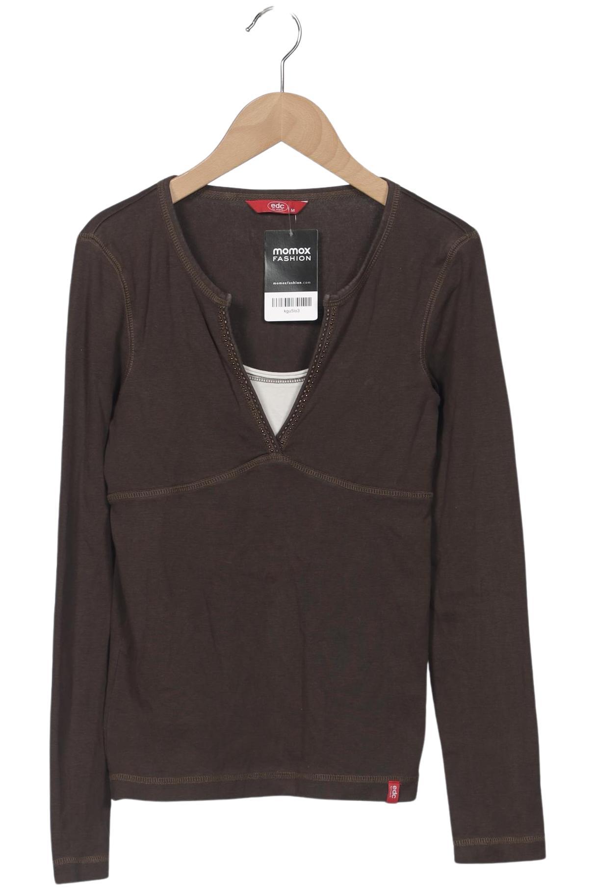 

edc by Esprit Damen Langarmshirt, braun, Gr. 38