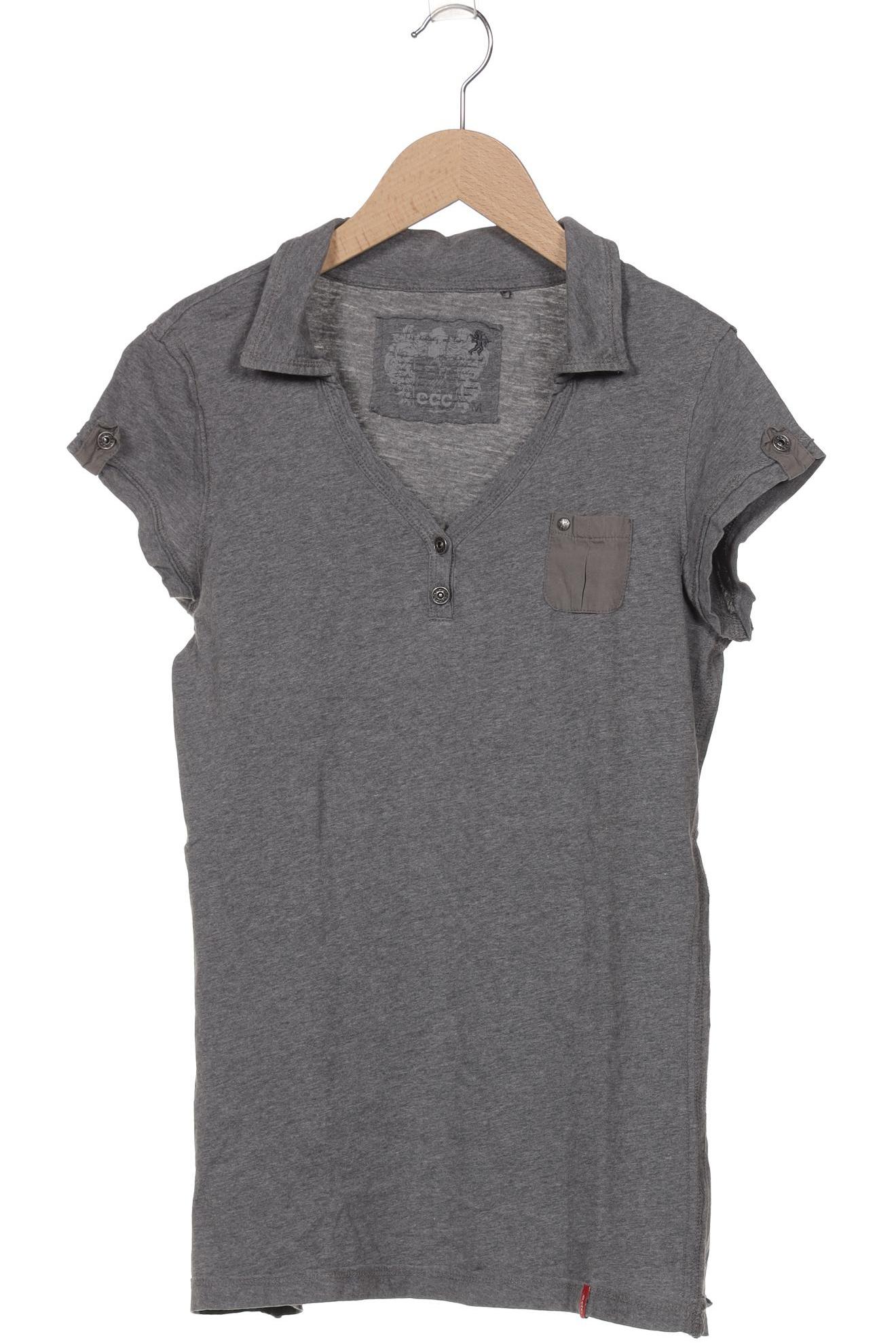 

edc by Esprit Damen Poloshirt, grau, Gr. 38