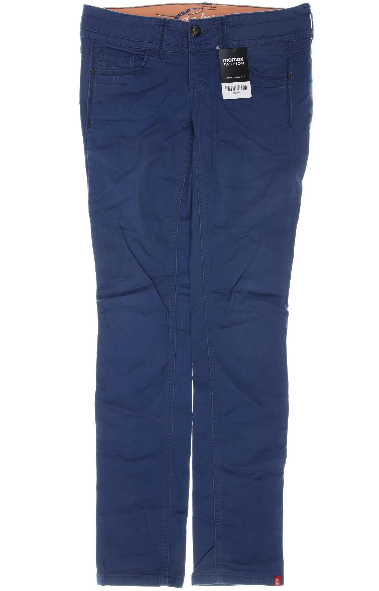 

edc by Esprit Damen Stoffhose, blau, Gr. 34