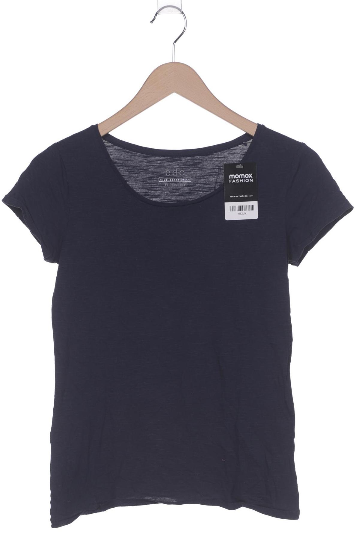 

edc by Esprit Damen T-Shirt, marineblau, Gr. 34