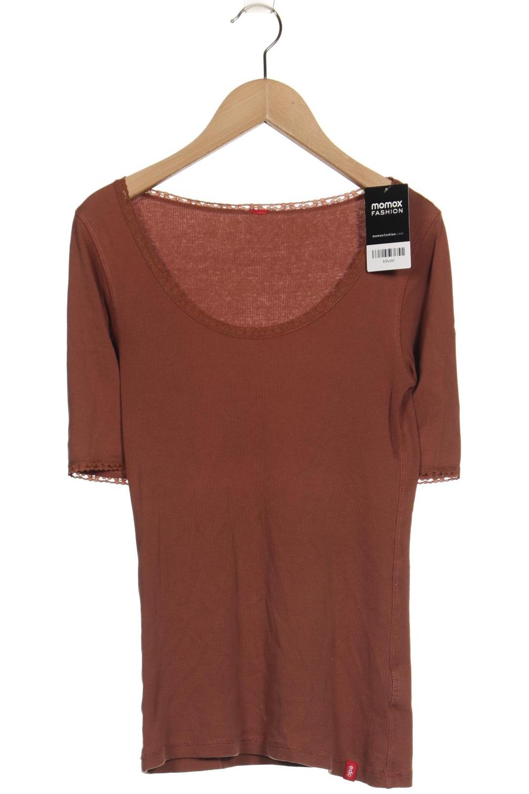 

edc by Esprit Damen T-Shirt, braun, Gr. 38