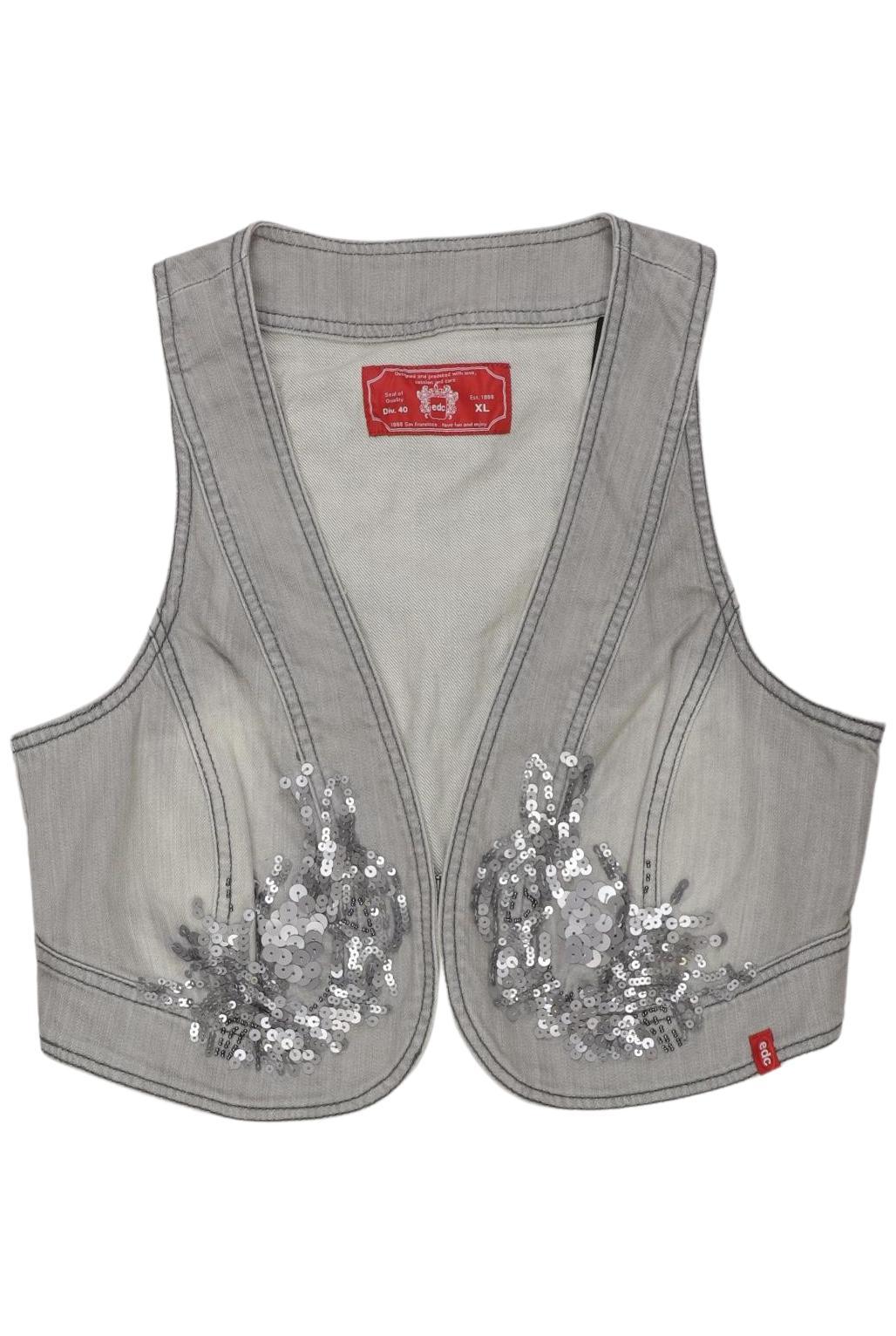 

edc by Esprit Damen Weste, grau, Gr. 40