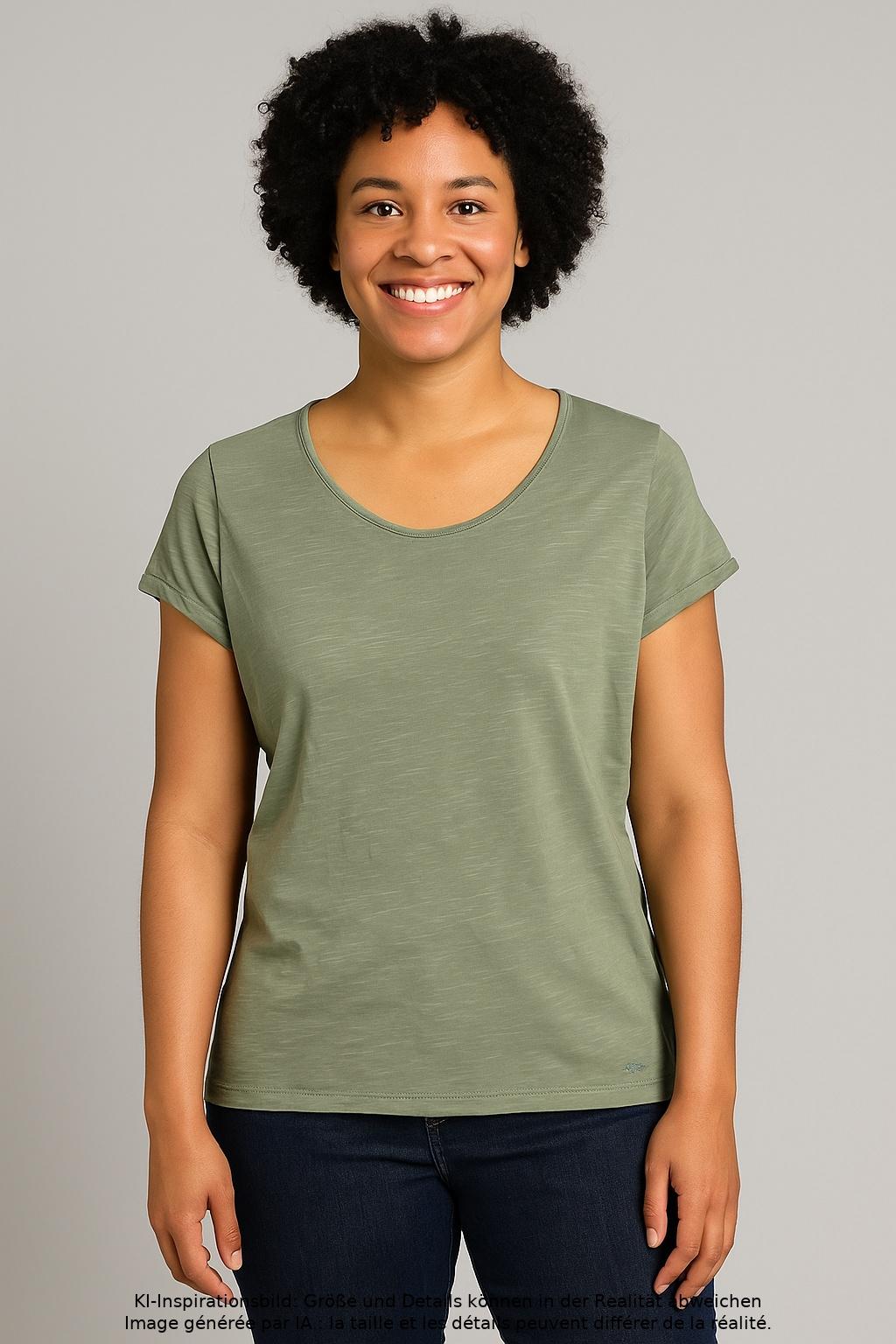 

edc by Esprit Damen T-Shirt, grün, Gr. 44