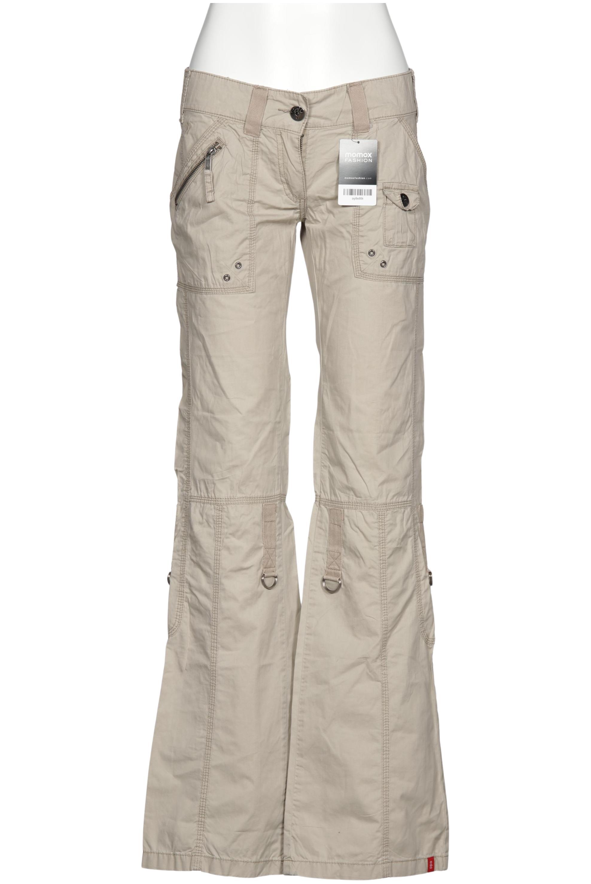 

edc by Esprit Damen Stoffhose, beige, Gr. 36