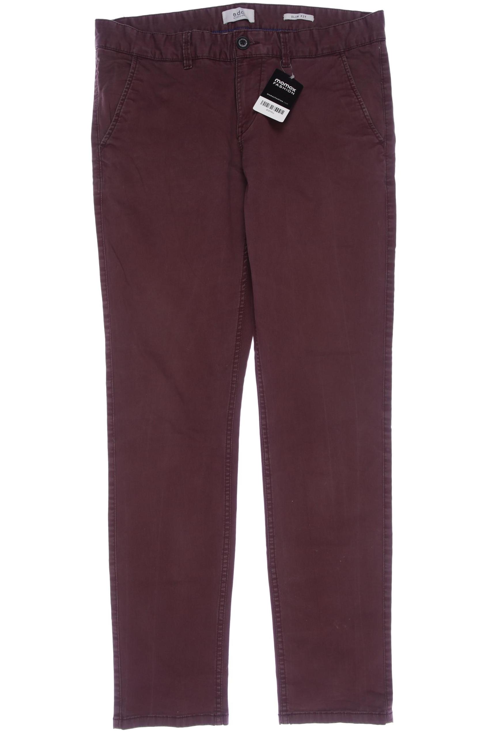 

edc by Esprit Herren Stoffhose, bordeaux, Gr. 33