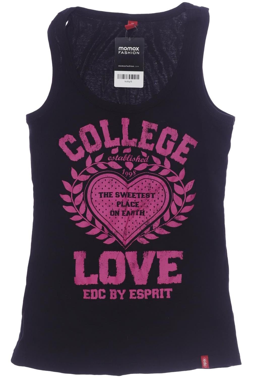 

edc by Esprit Damen Top, schwarz, Gr. 38