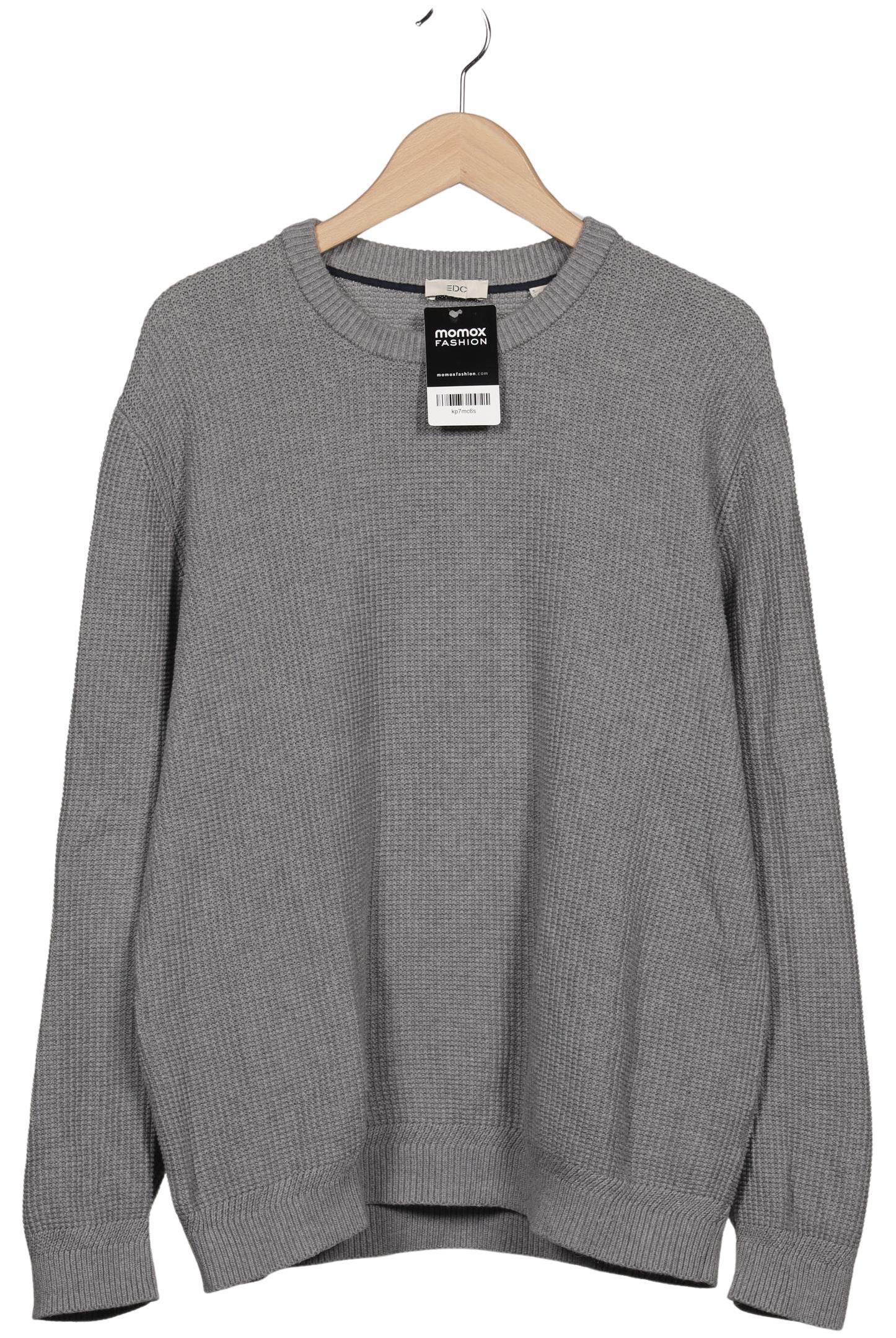 

edc by Esprit Herren Pullover, grau, Gr. 52