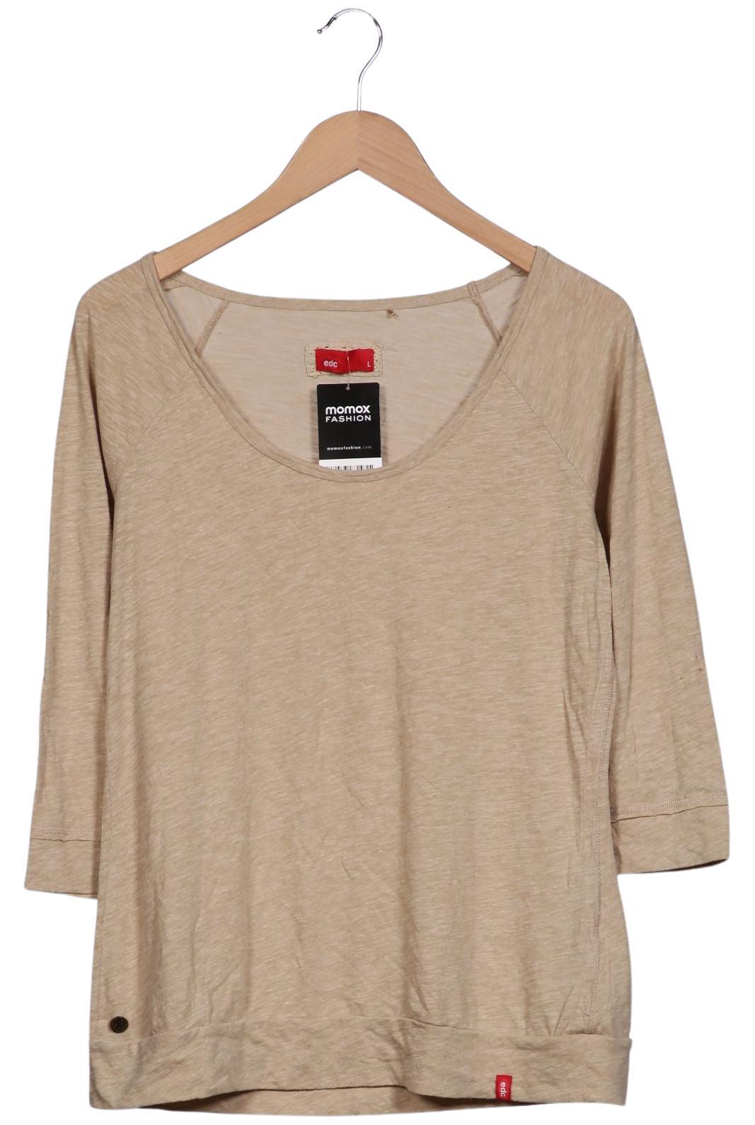 

edc by Esprit Damen Langarmshirt, beige, Gr. 42