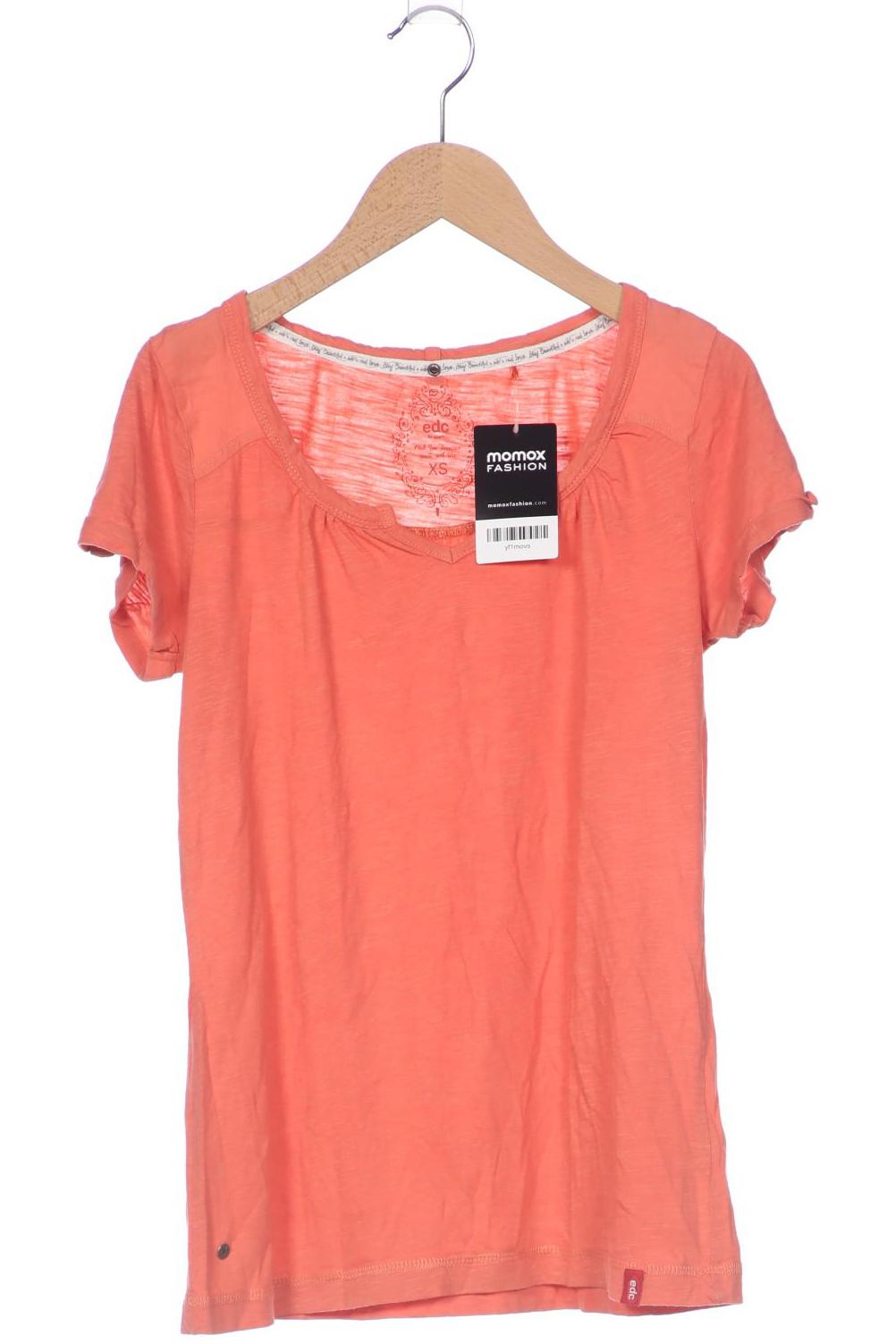 

edc by Esprit Damen T-Shirt, orange, Gr. 34