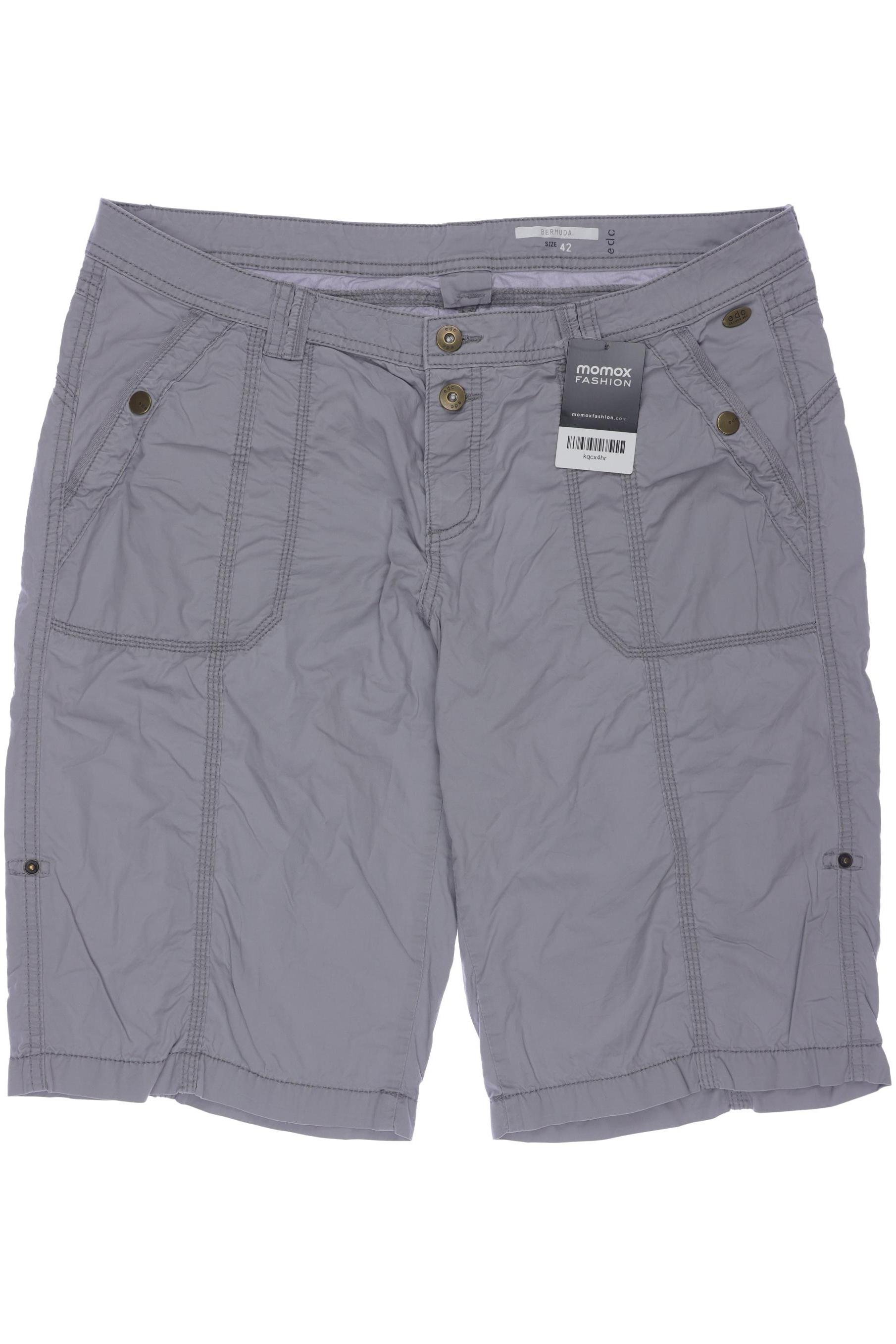 

edc by Esprit Damen Shorts, grau, Gr. 42
