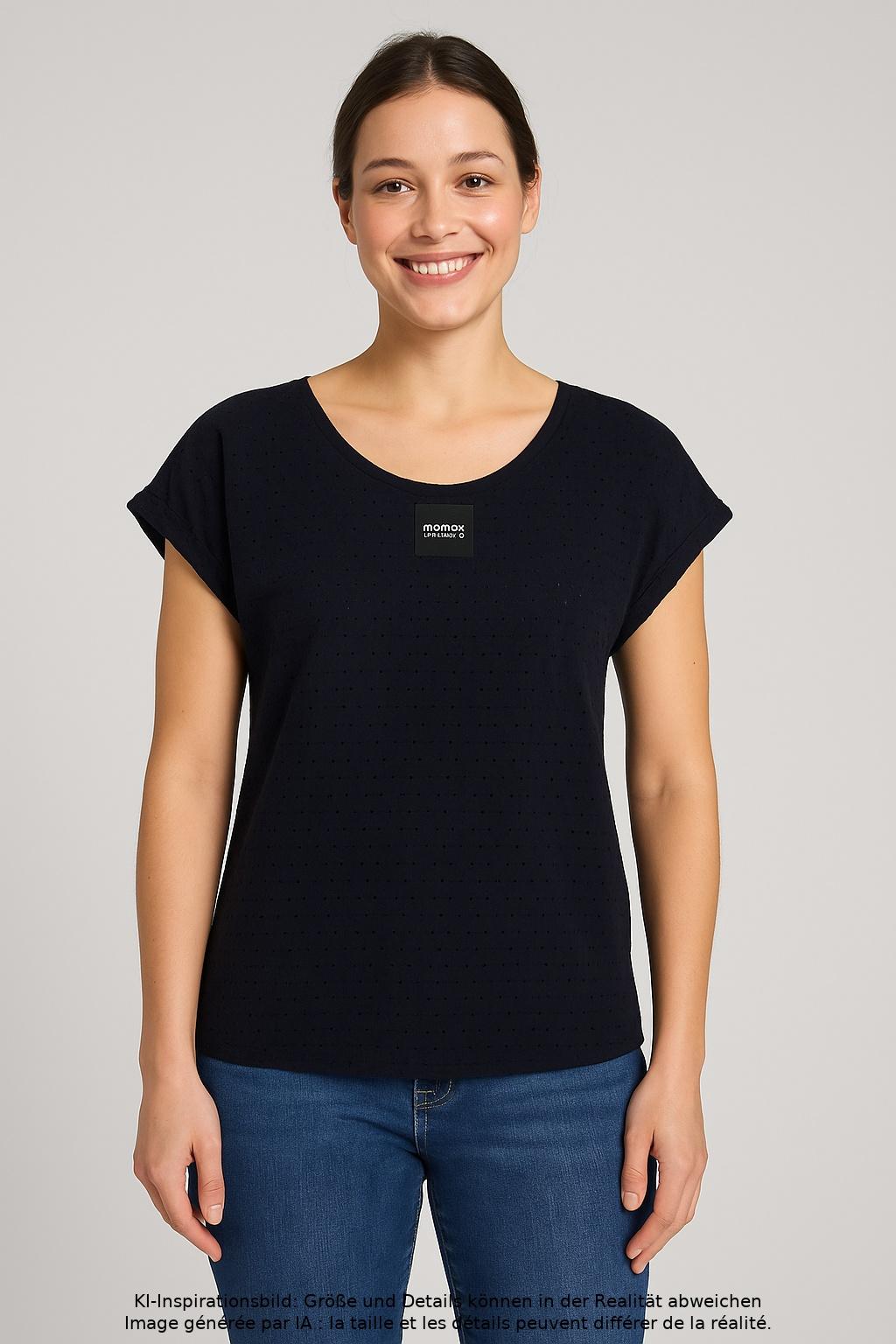 

edc by Esprit Damen T-Shirt, marineblau, Gr. 38