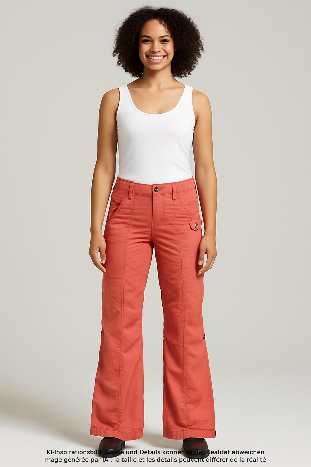 

edc by Esprit Damen Stoffhose, rot, Gr. 36