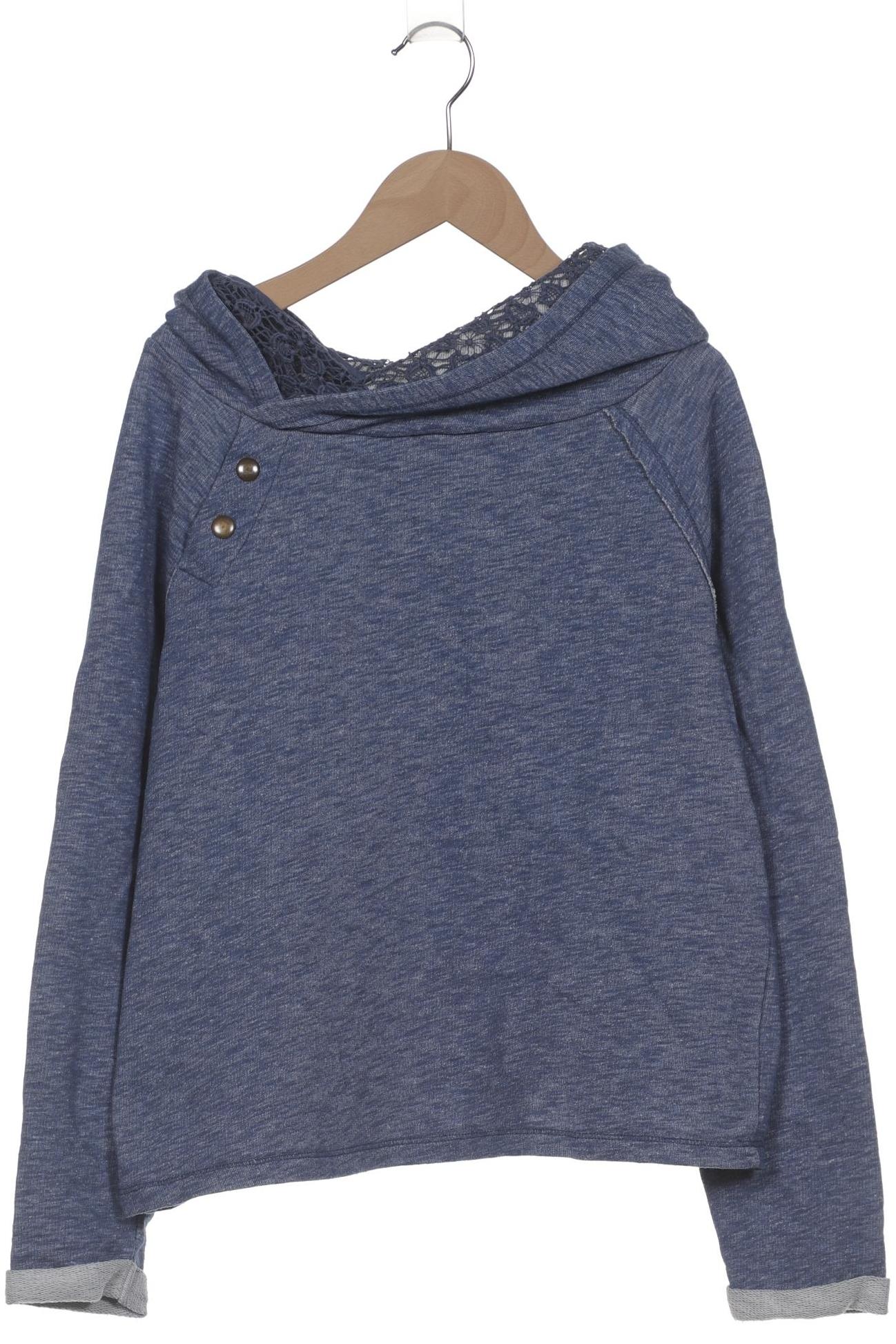 

edc by Esprit Damen Kapuzenpullover, blau, Gr. 38