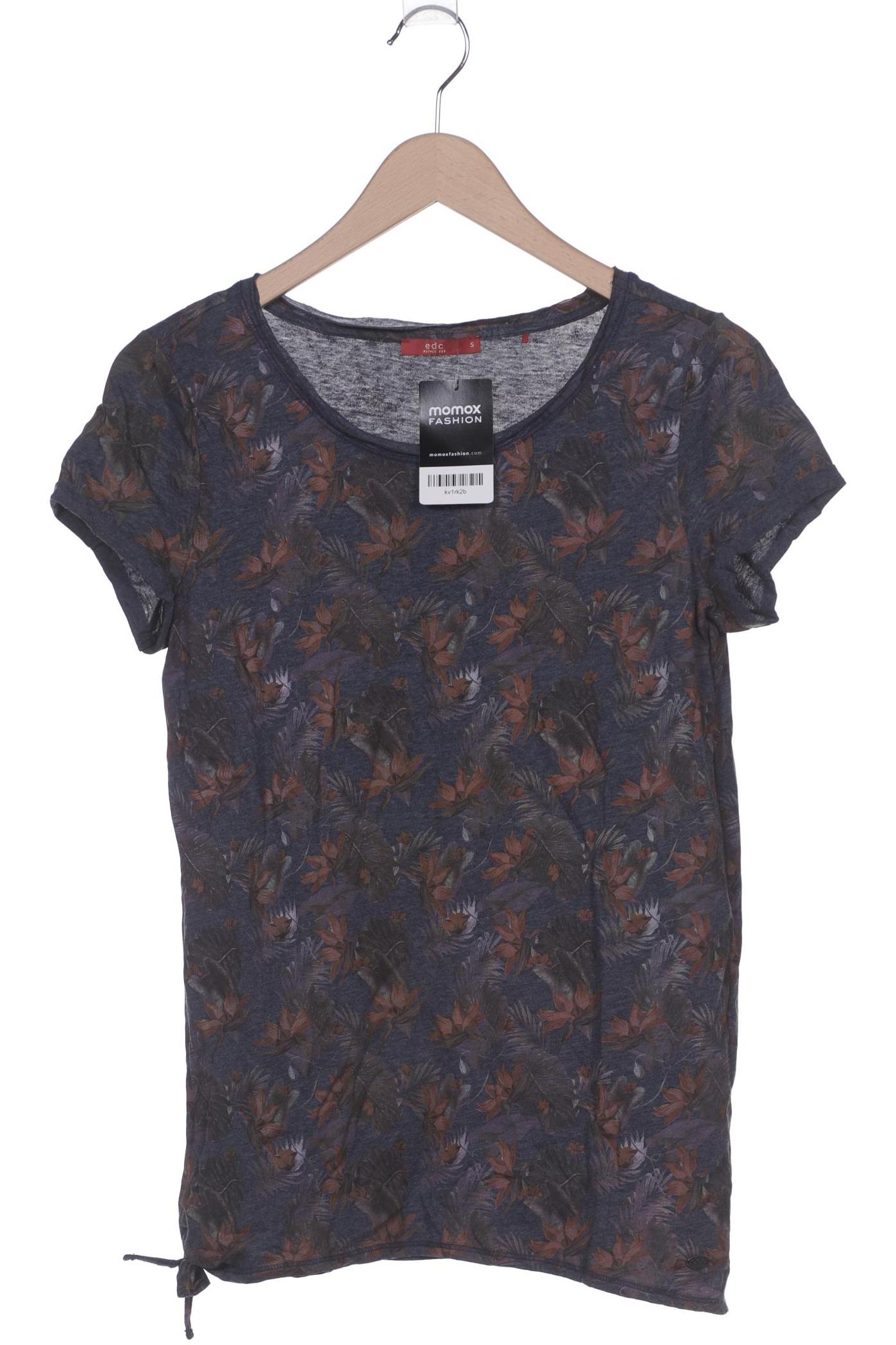 

edc by Esprit Damen T-Shirt, marineblau, Gr. 36