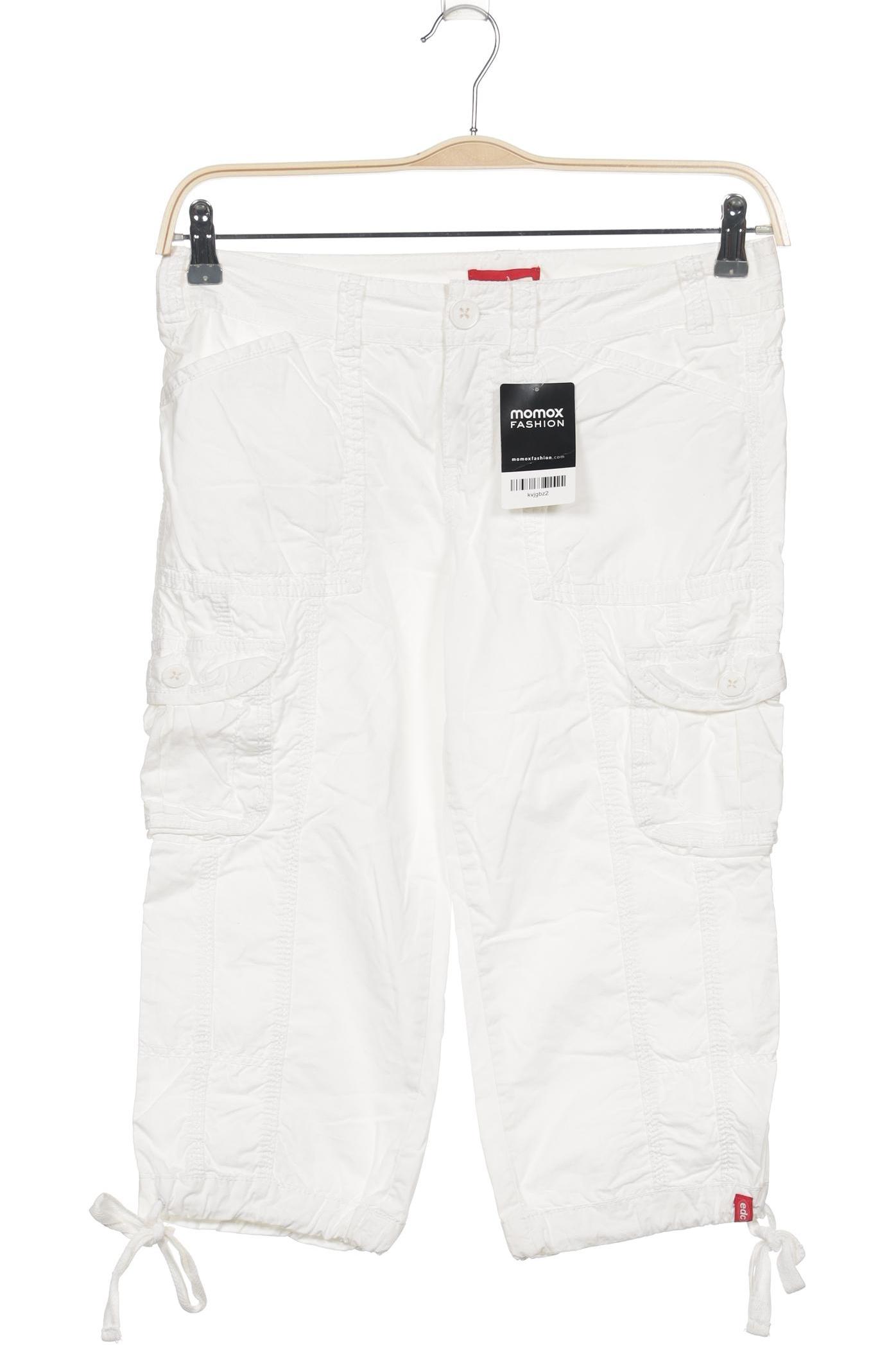 

edc by Esprit Damen Stoffhose, weiß, Gr. 32
