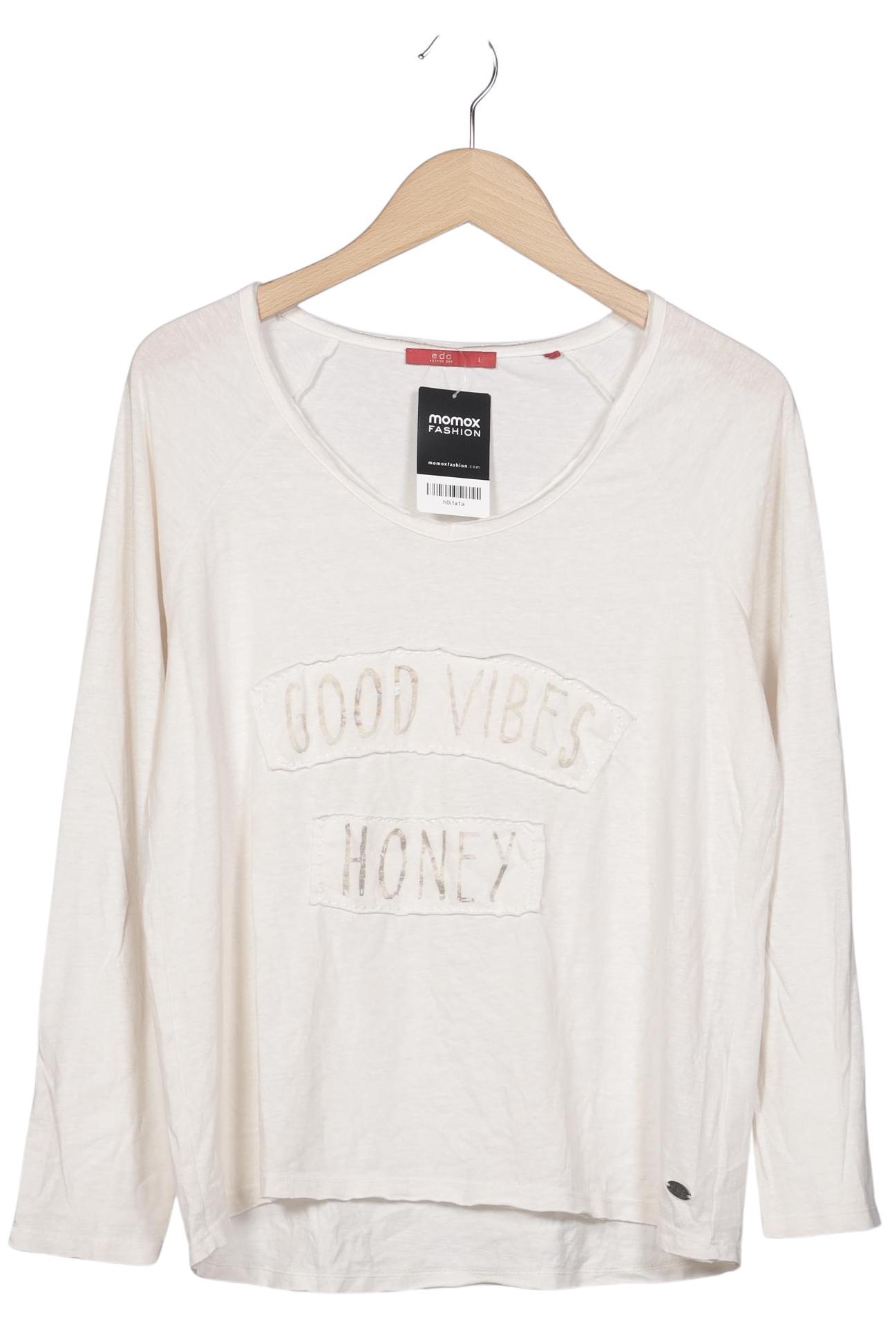 

edc by Esprit Damen Langarmshirt, cremeweiß, Gr. 42