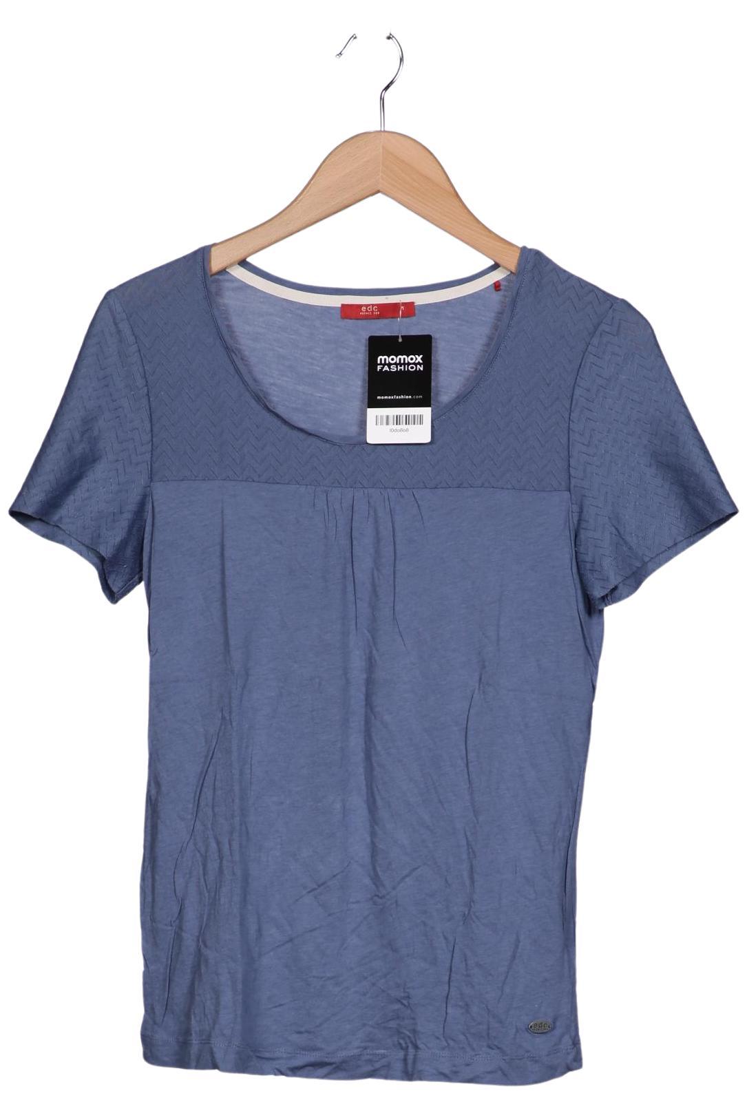 

edc by Esprit Damen T-Shirt, blau, Gr. 38