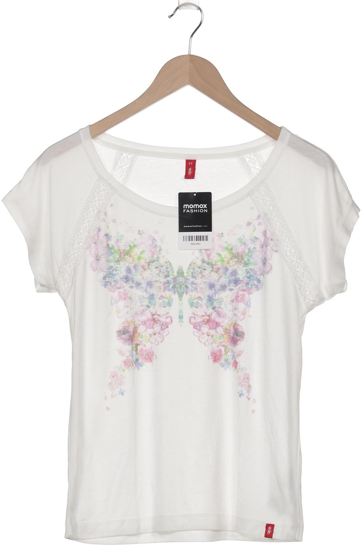 

edc by Esprit Damen T-Shirt, weiß, Gr. 34