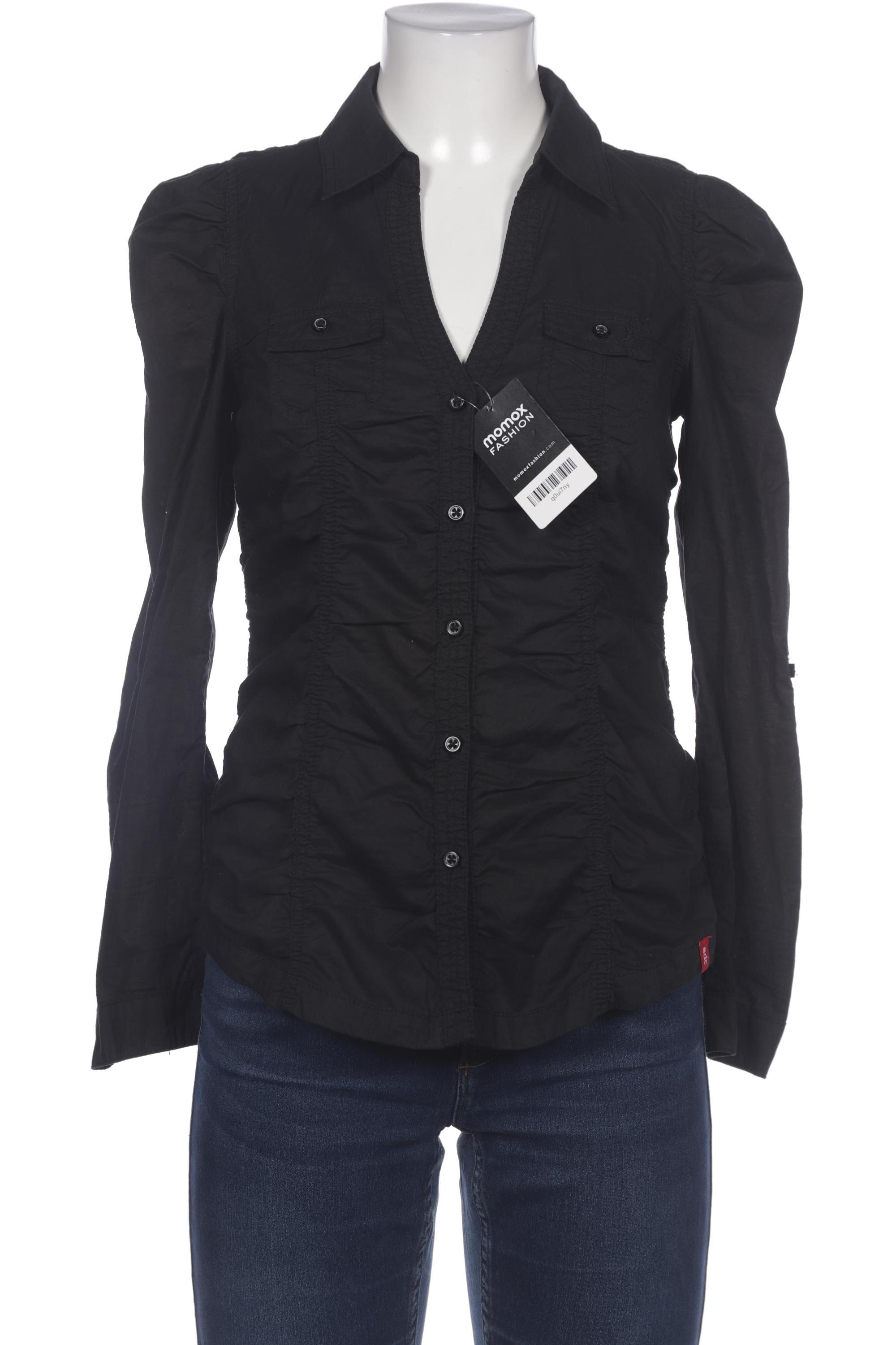 

edc by Esprit Damen Bluse, schwarz, Gr. 38