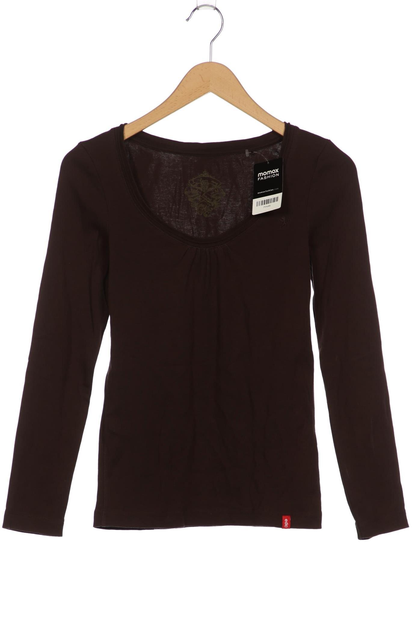 

edc by Esprit Damen Langarmshirt, braun, Gr. 38