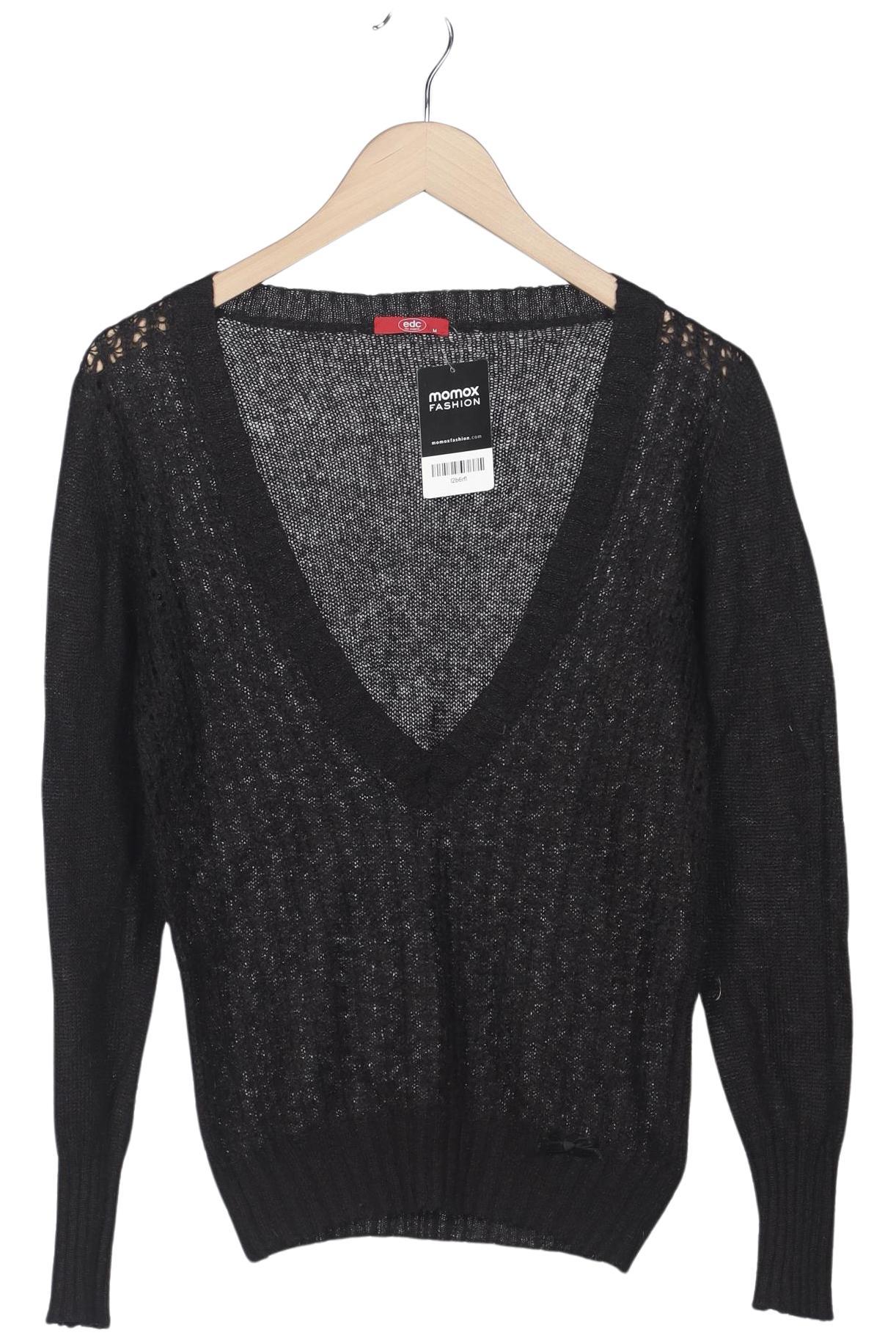 

edc by Esprit Damen Pullover, schwarz, Gr. 38