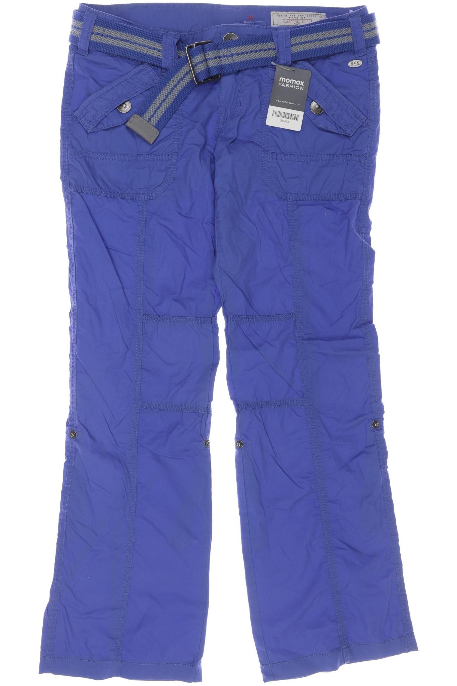 

edc by Esprit Damen Stoffhose, blau, Gr. 38