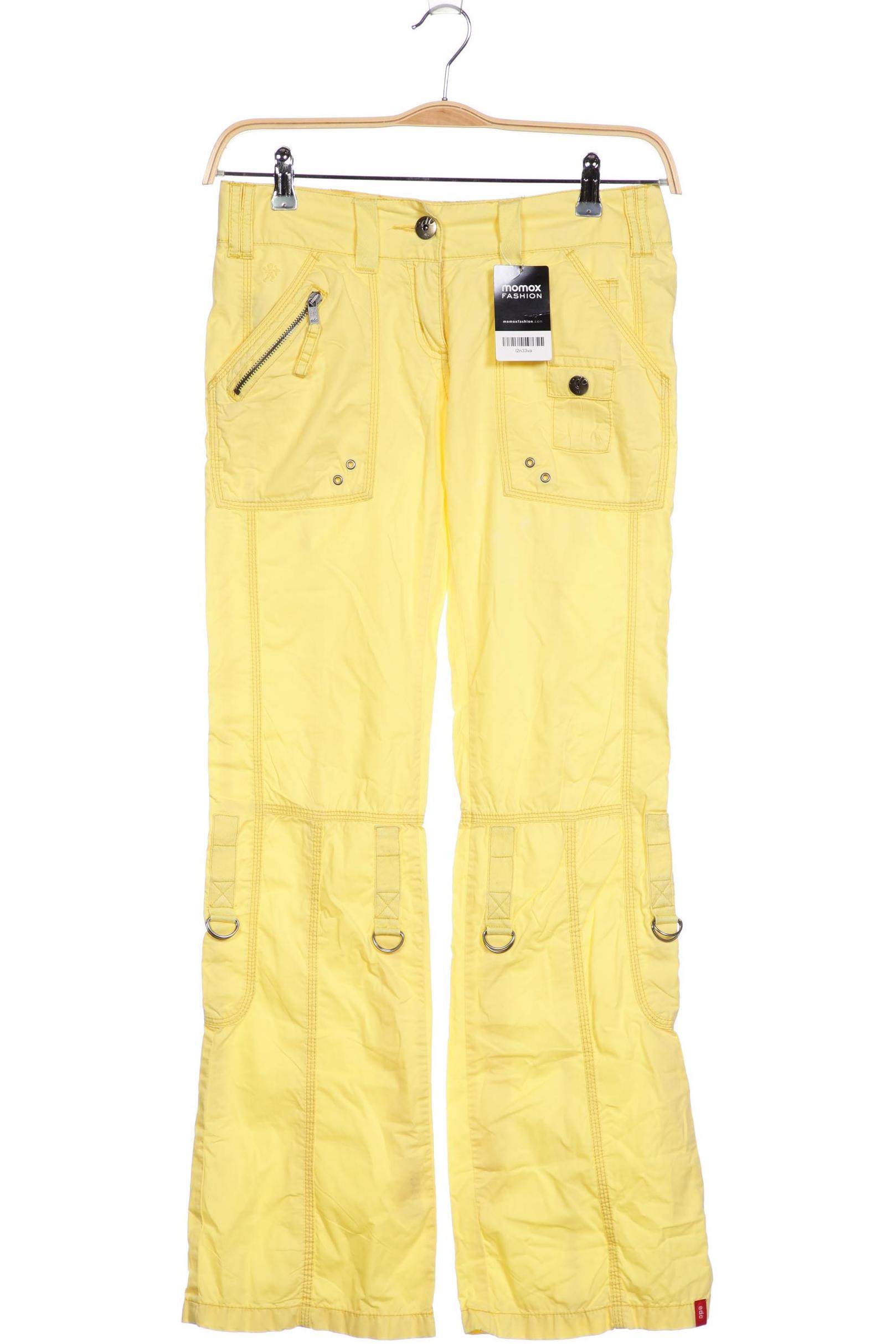 

edc by Esprit Damen Stoffhose, gelb, Gr. 44