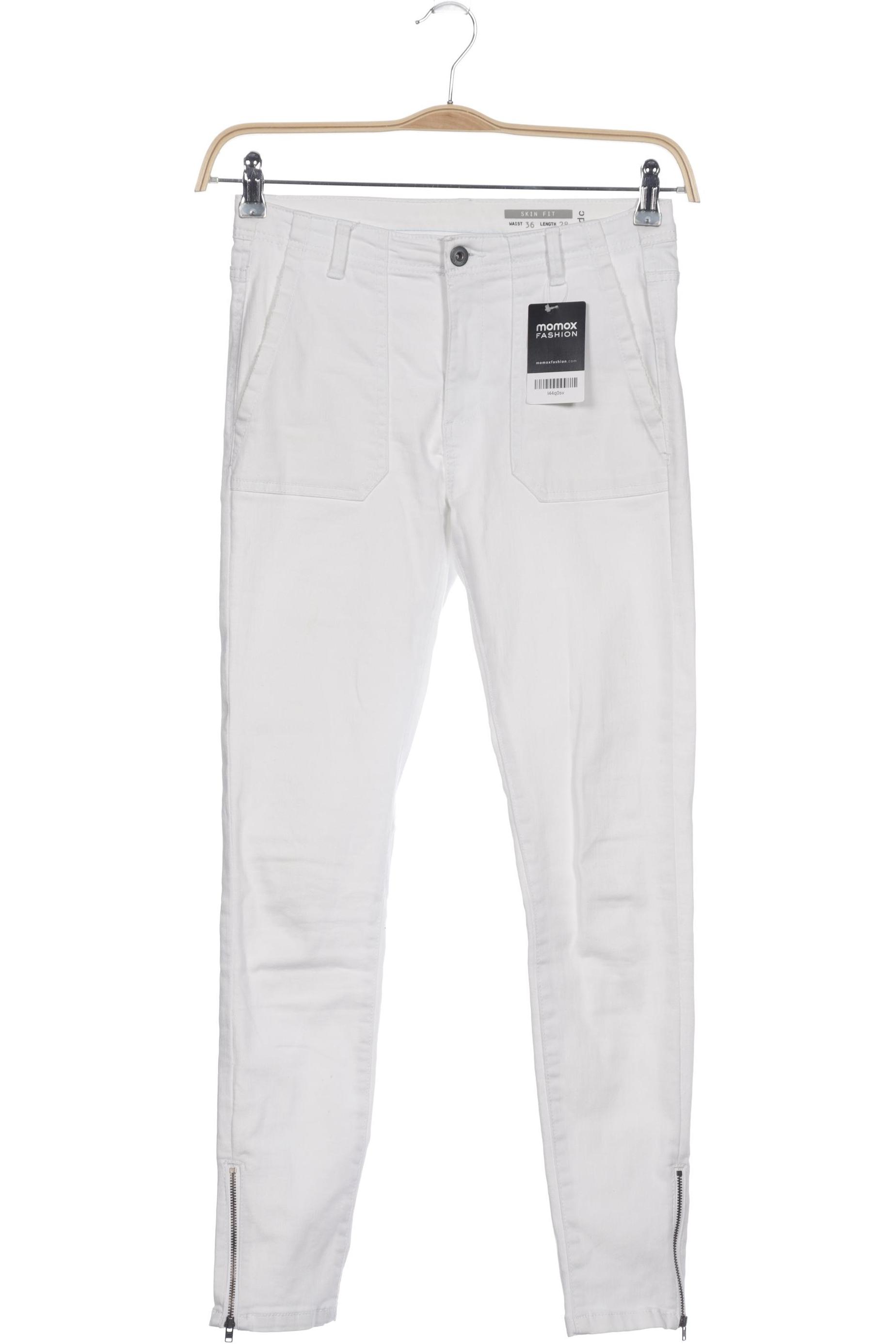 

edc by Esprit Damen Stoffhose, weiß, Gr. 36