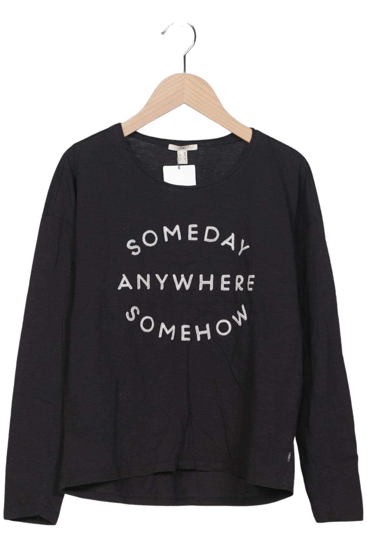 

edc by Esprit Damen Langarmshirt, schwarz, Gr. 34